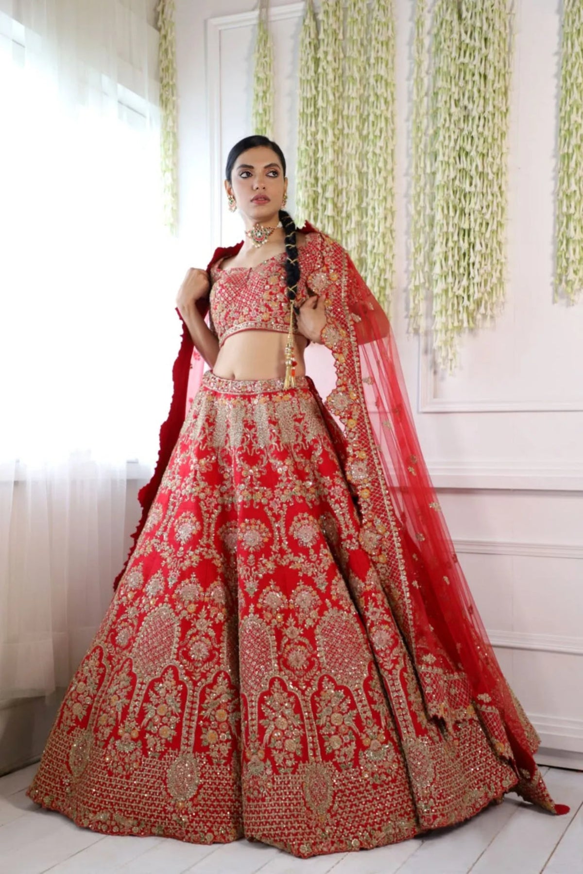 Double Parot Lehenga Set