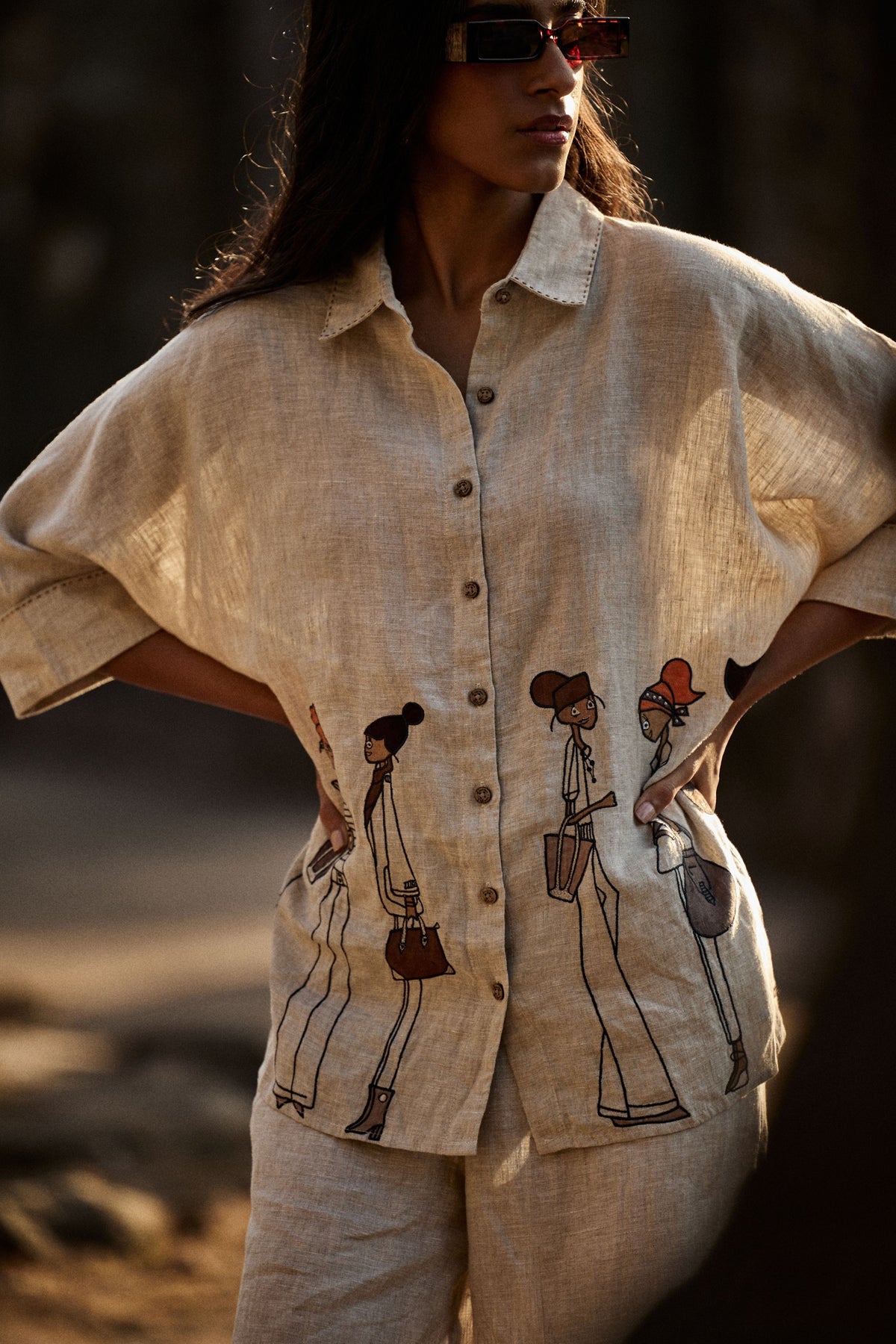 Linen Doodle Shirt