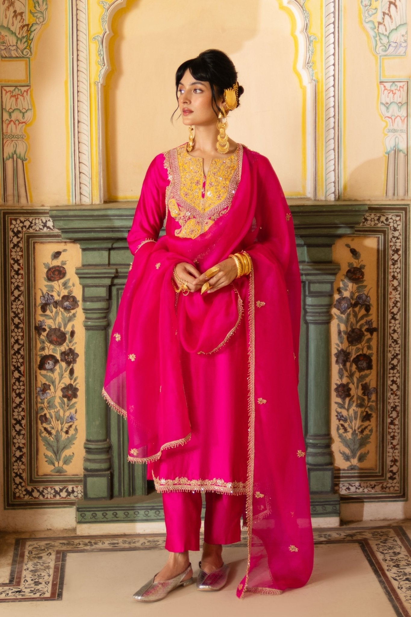 Paisley Kurta Set - Pink City - Elahe