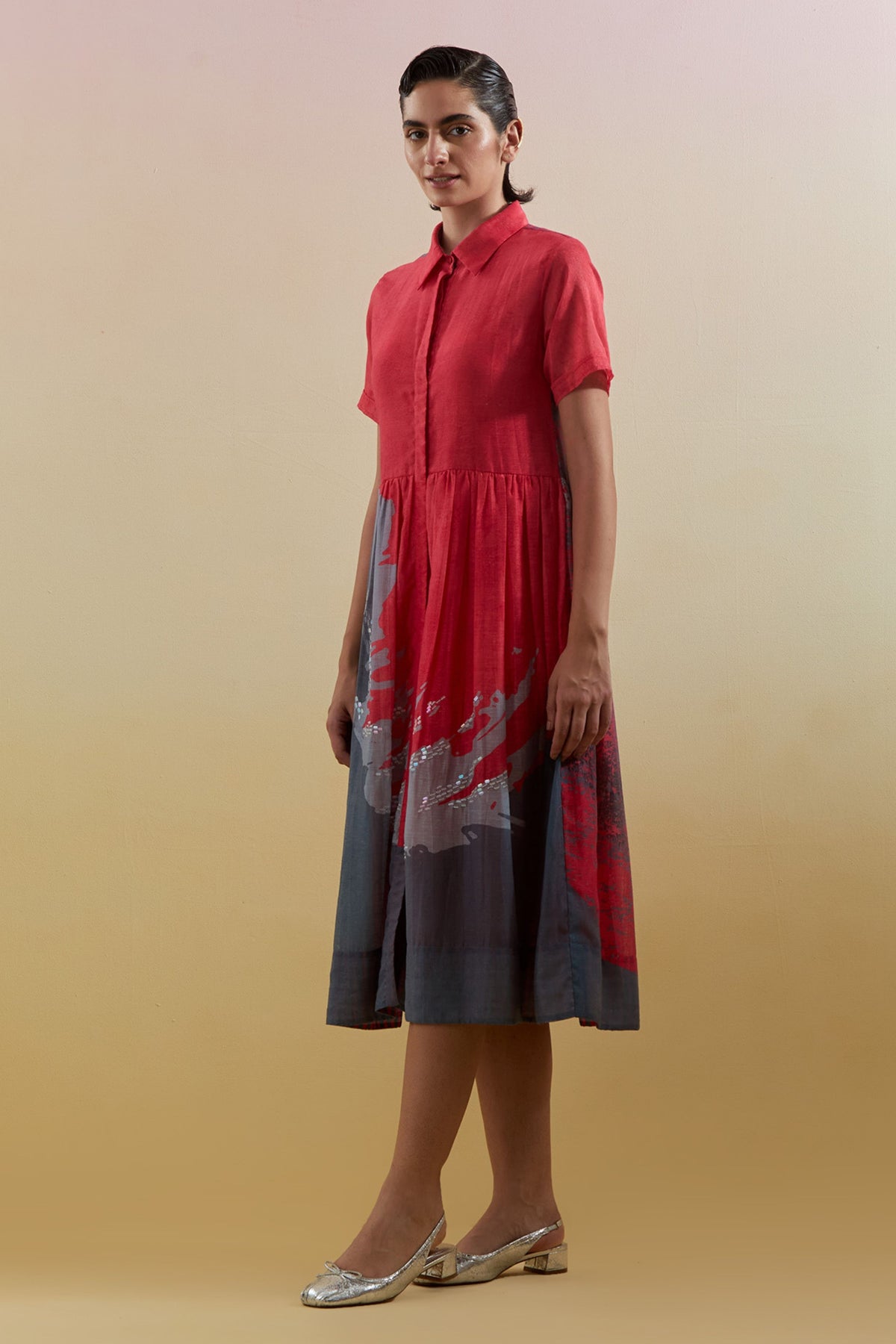 Gliss Pink & Grey Dress