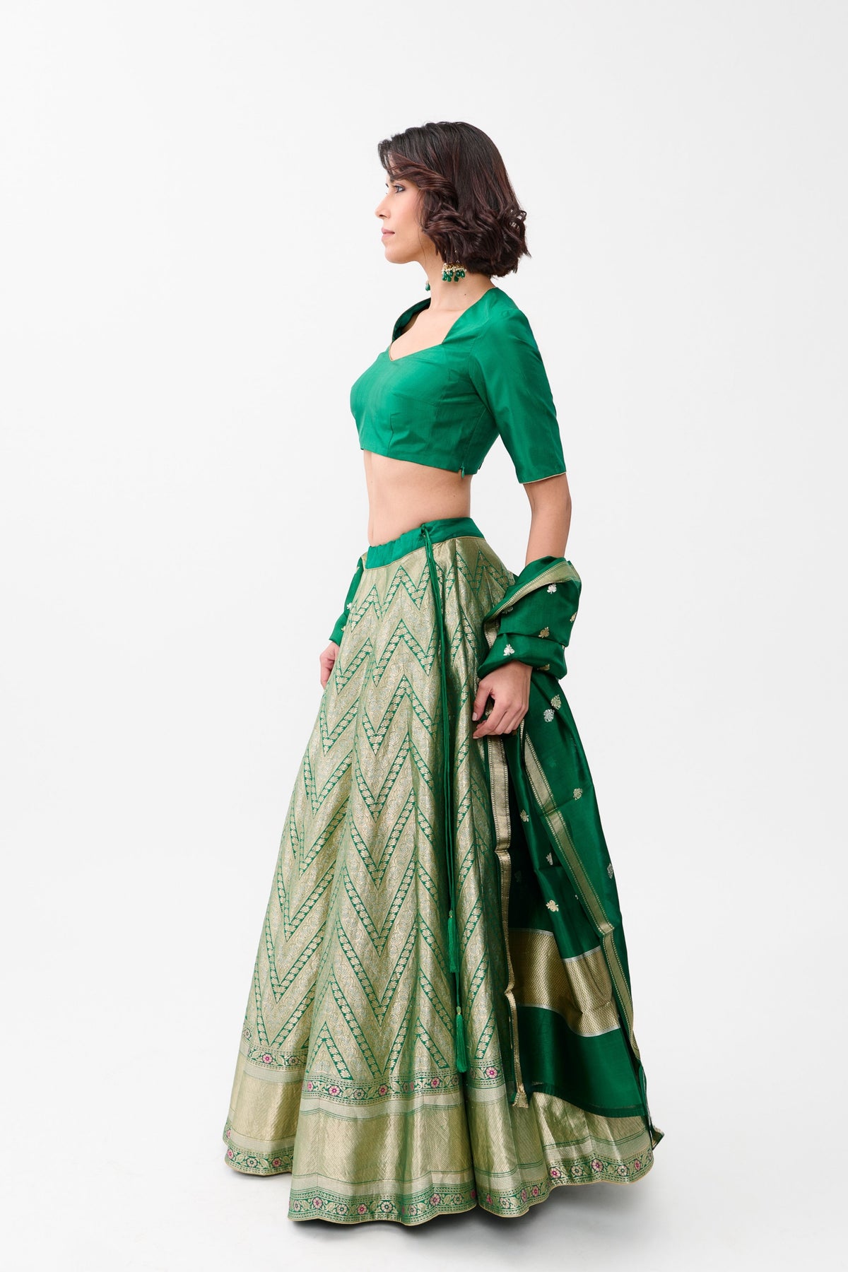 Green Aarwa Lehenga Set
