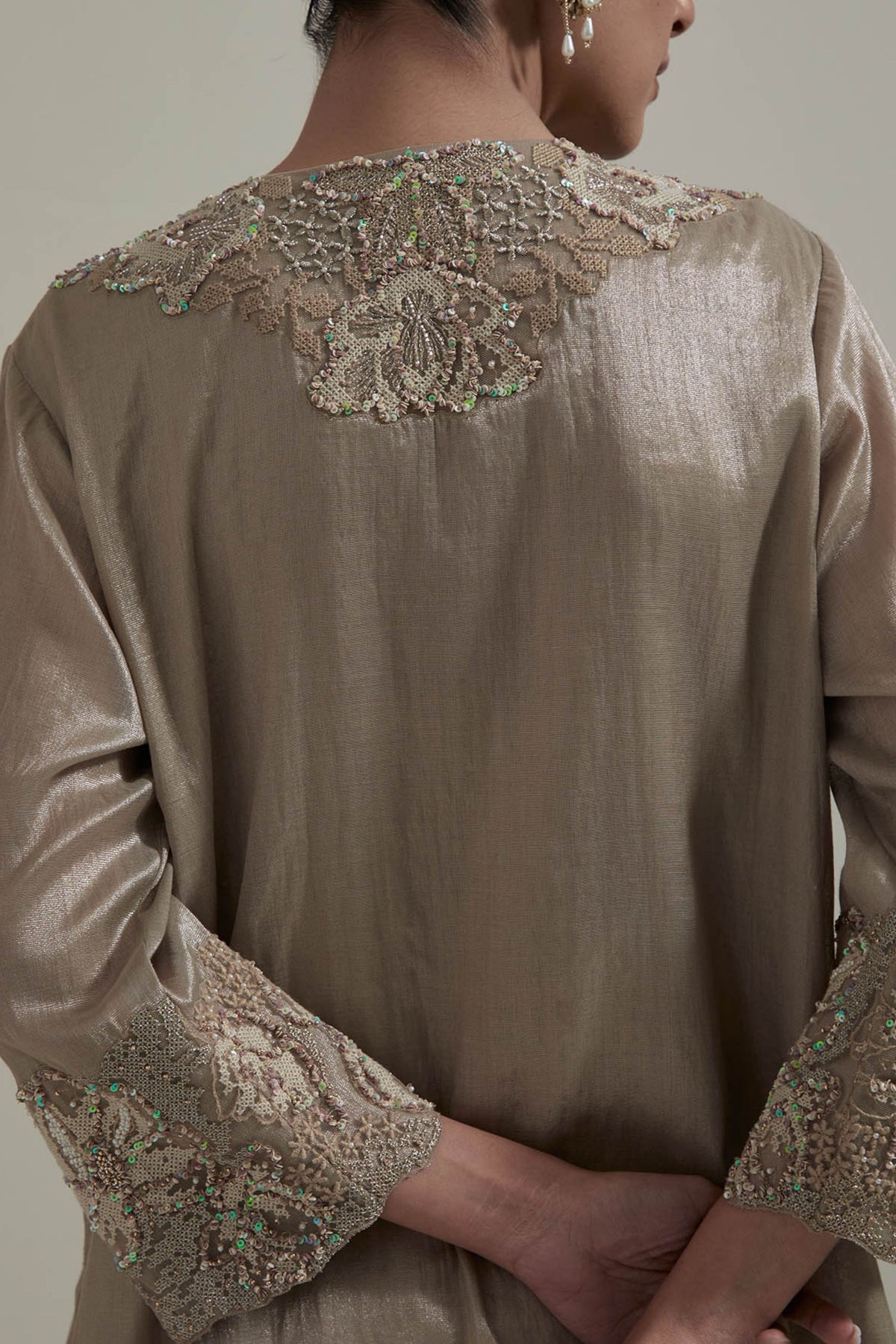 Beige Kurta Skirt Set