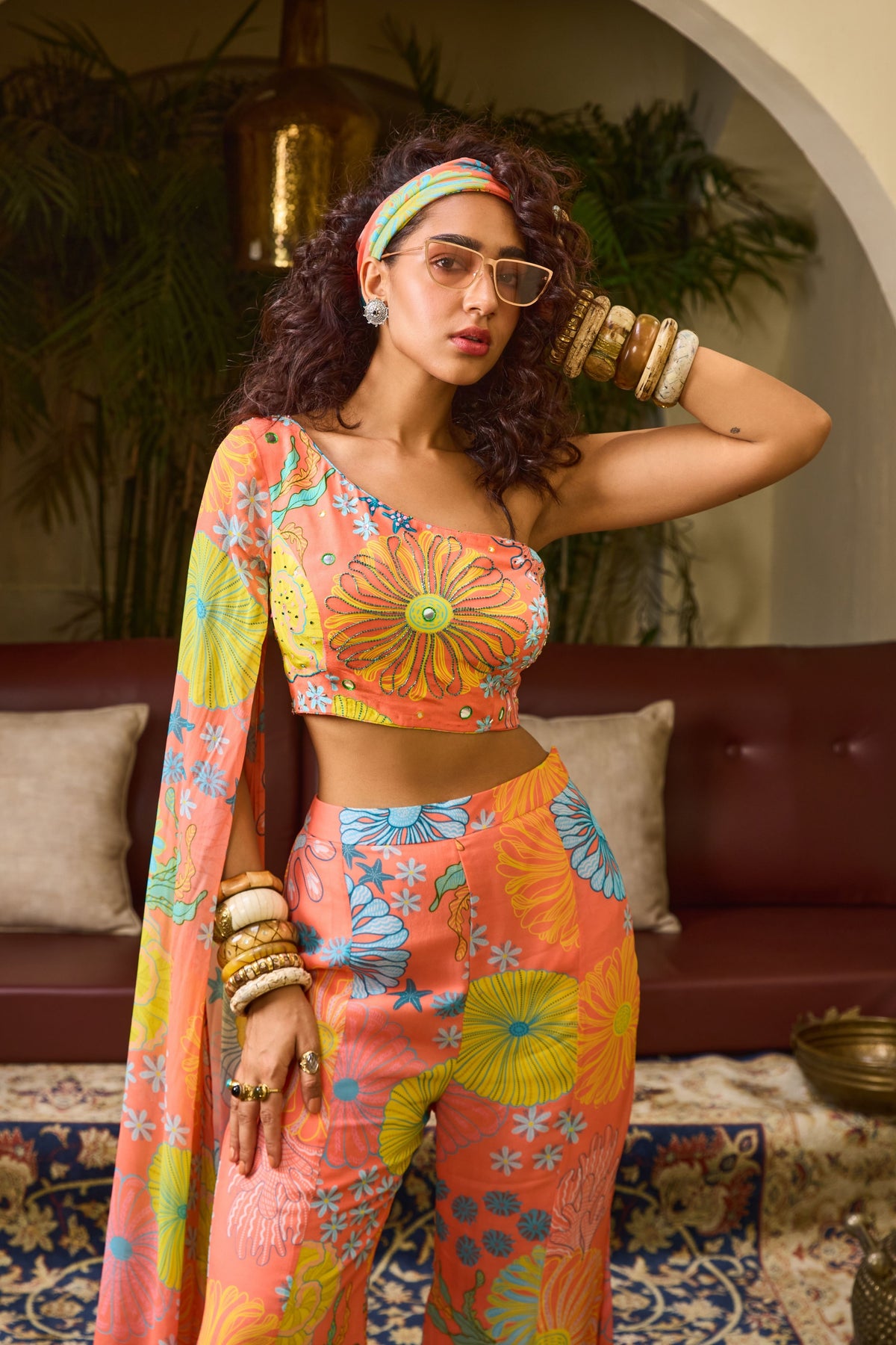 Peach Floral Set