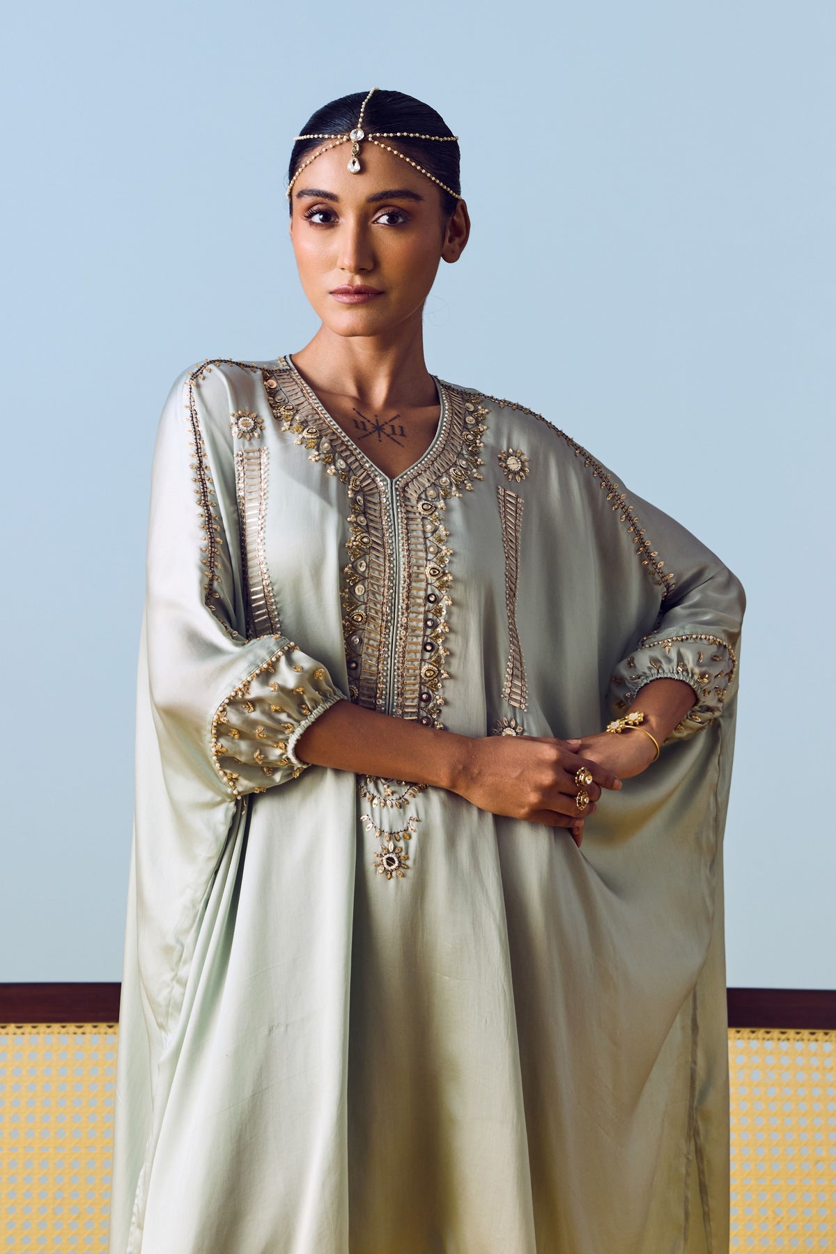 Raso Sage Green Tunic Set