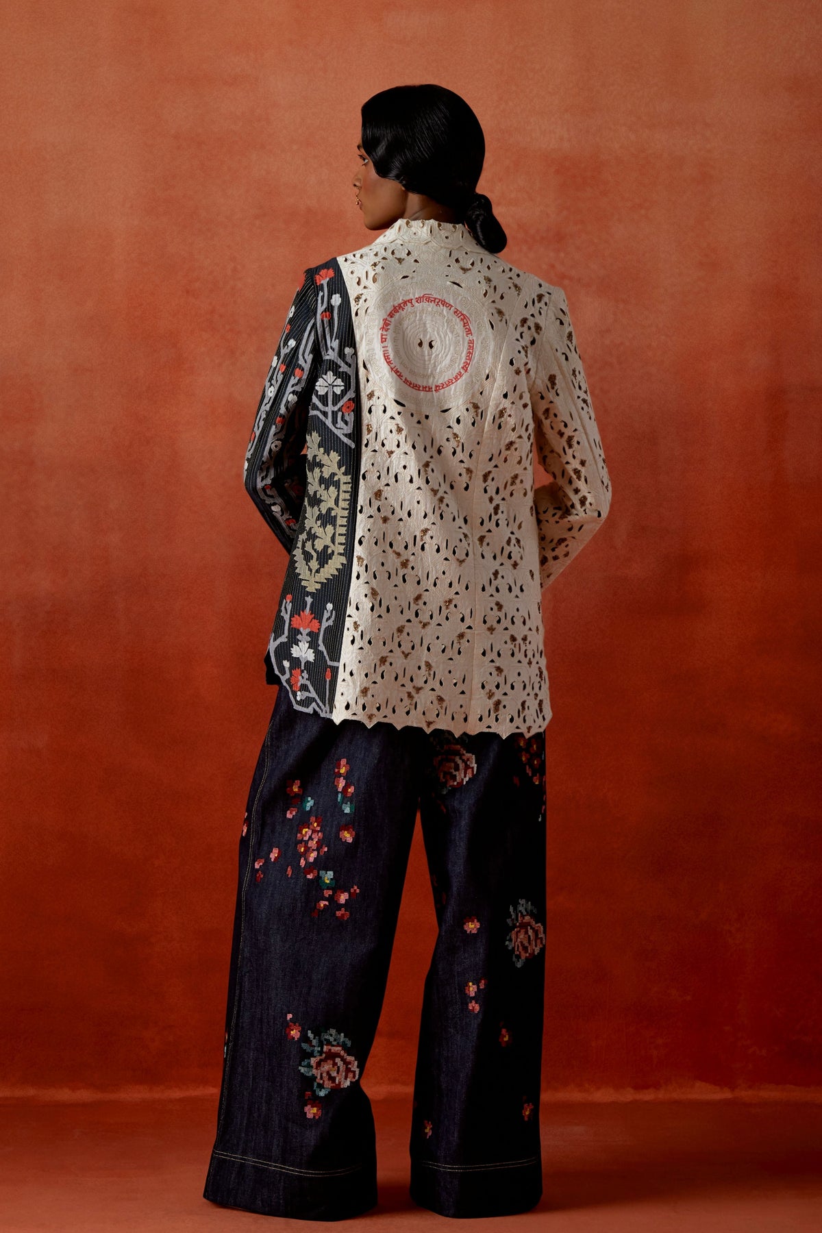 Tri-color Jacket Set