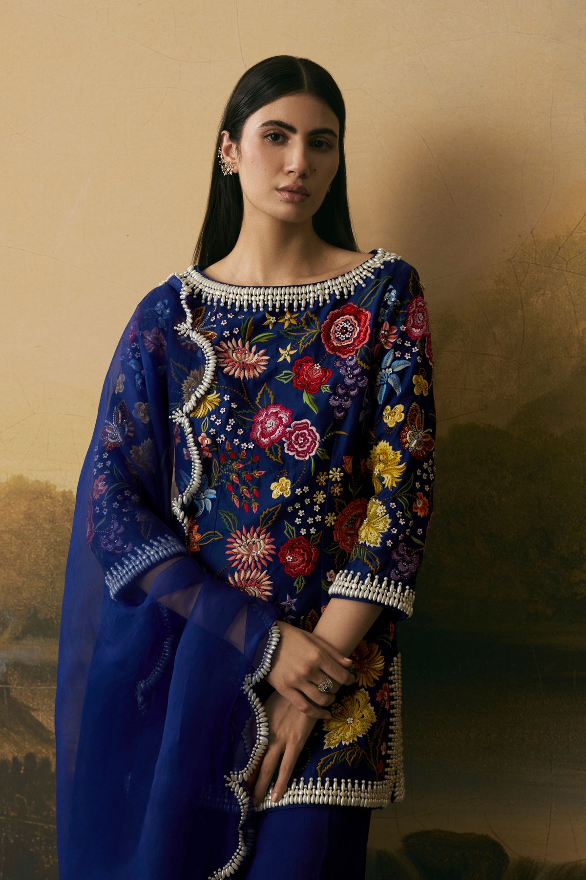 Cobalt Blue Dupatta