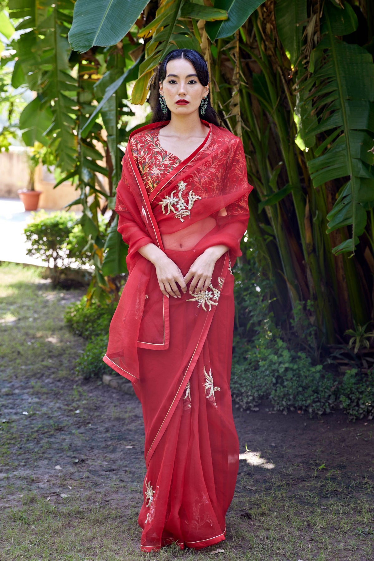 Akshara Red Saree