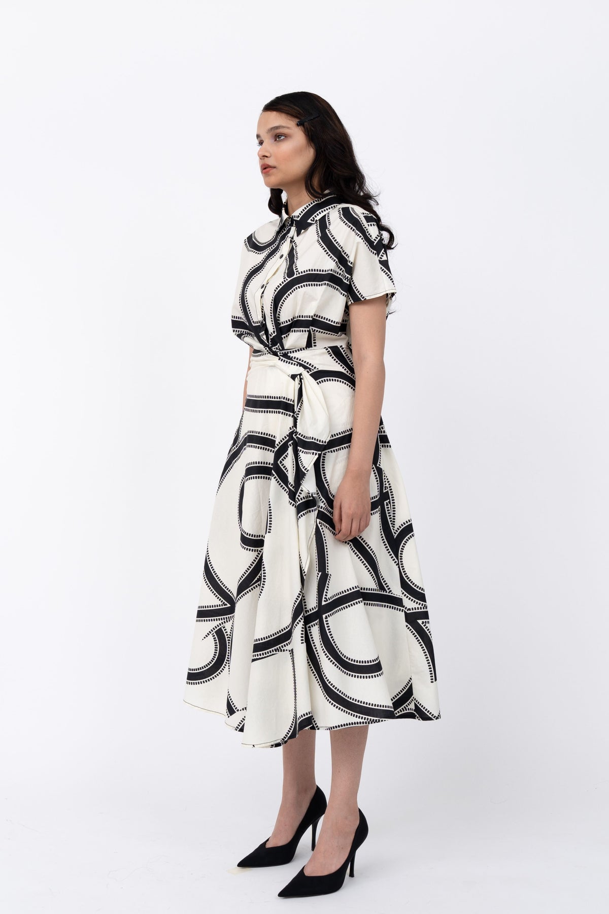 Swrill Print Wrap Dress