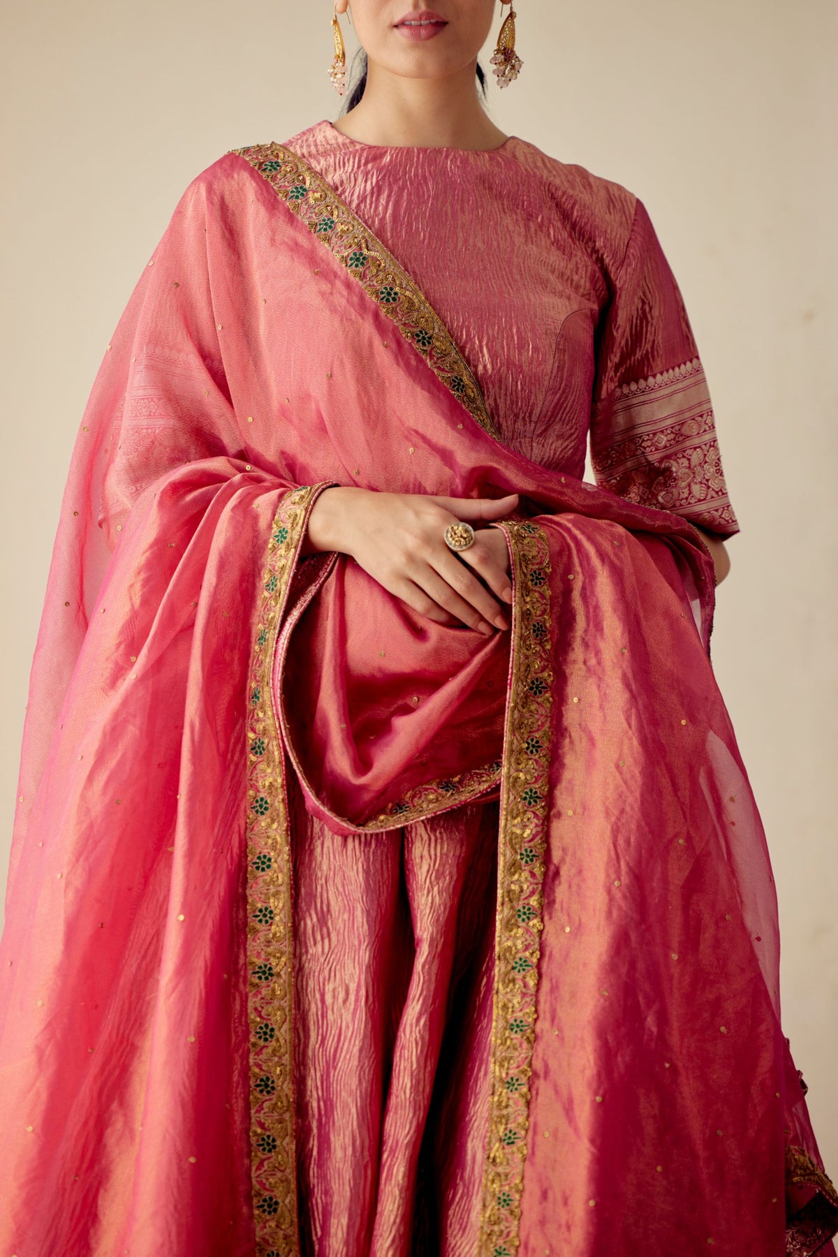 Rani Tissue Magenta Blouse