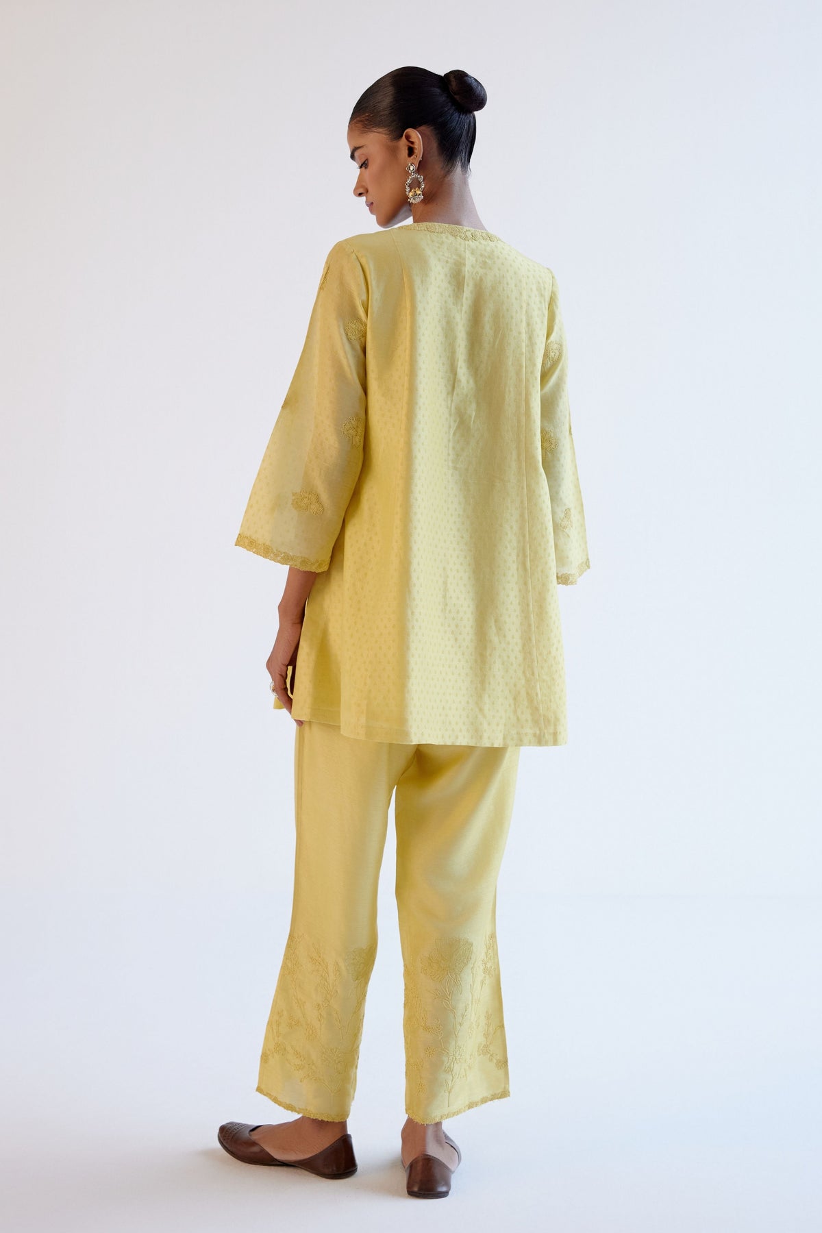 Lemon Yellow Short Kurta Set