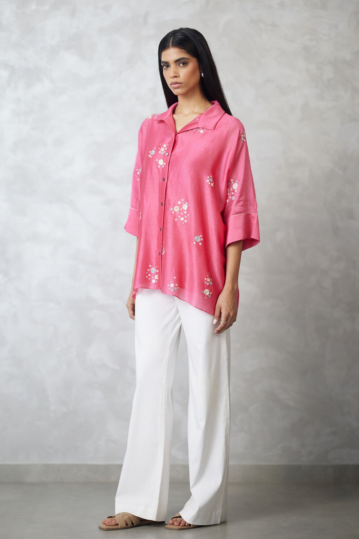 Coral Shirt With Slip