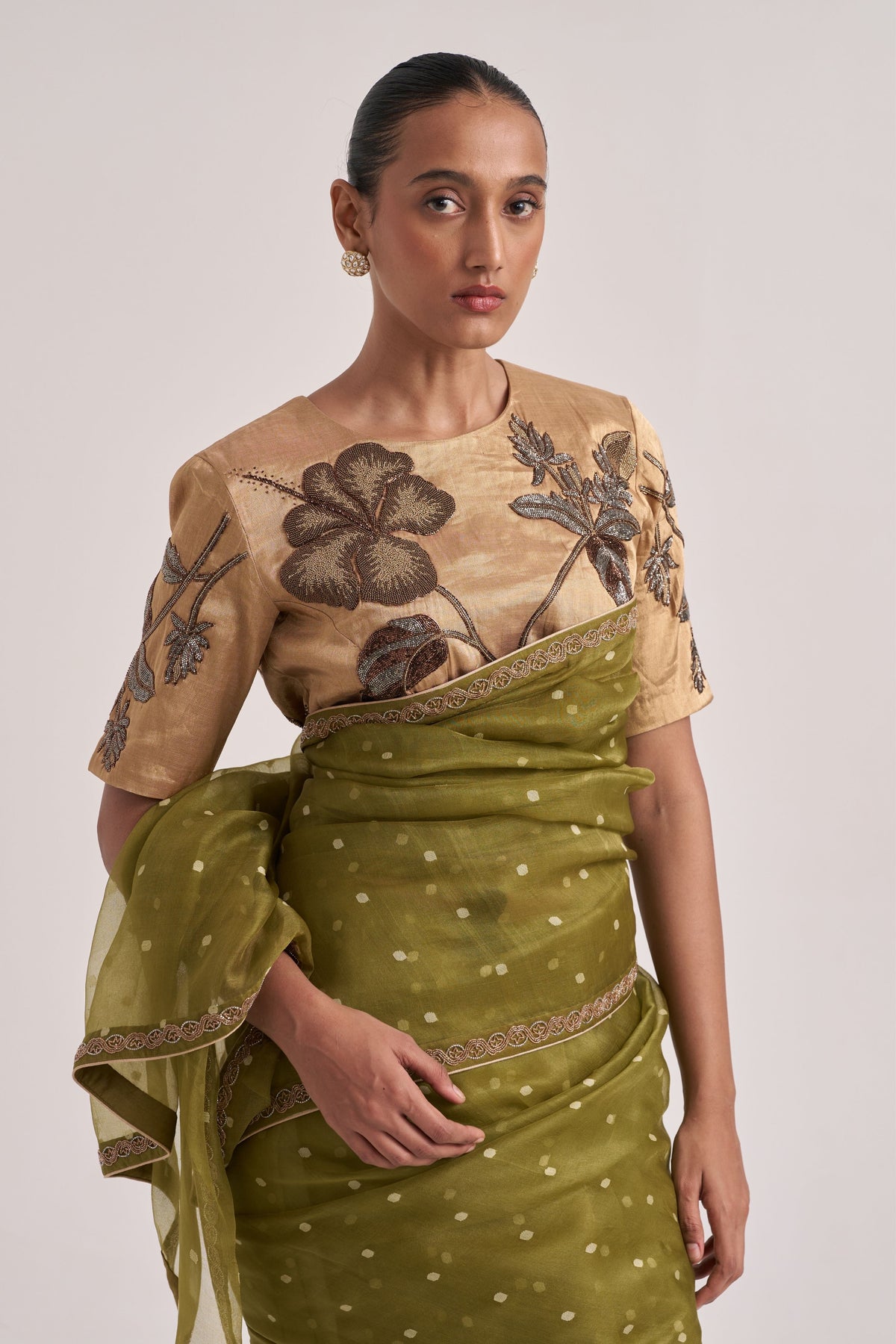 Gitali Green Saree
