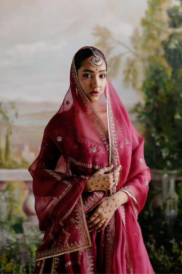 Burgundy Lehenga Set