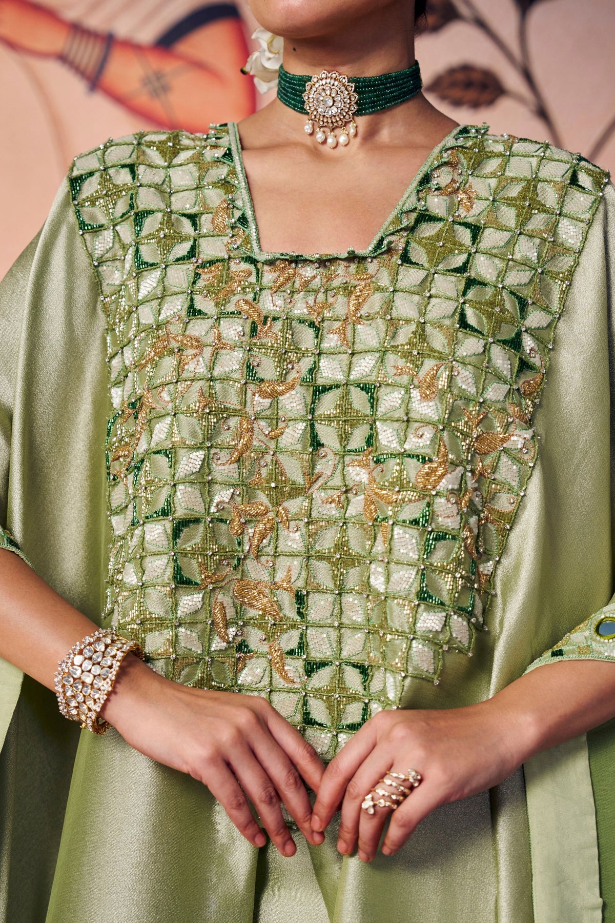 Pistachio Kaftan Set