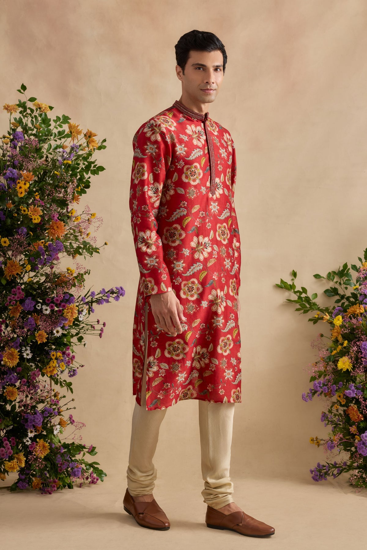 Zian Crimson Kurta Set