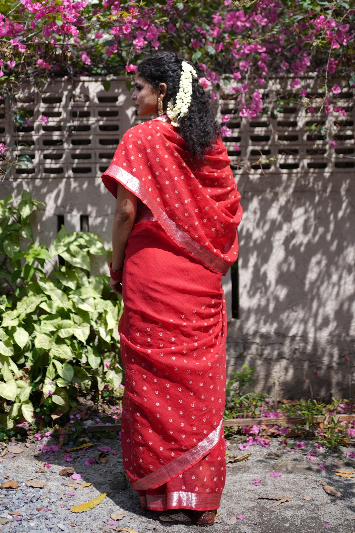 Ridhi Shimmering Heritage Red Saree