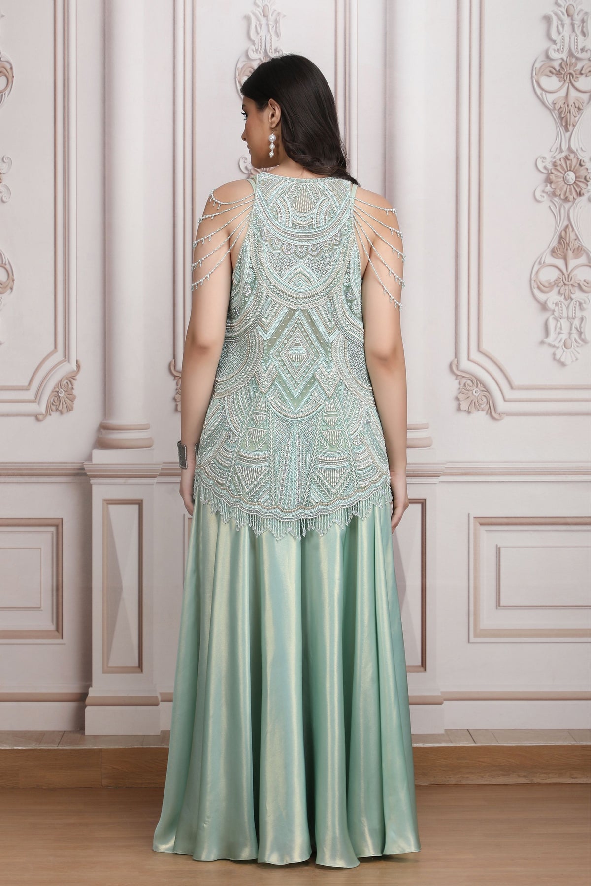 Pastel Green Jacket Set