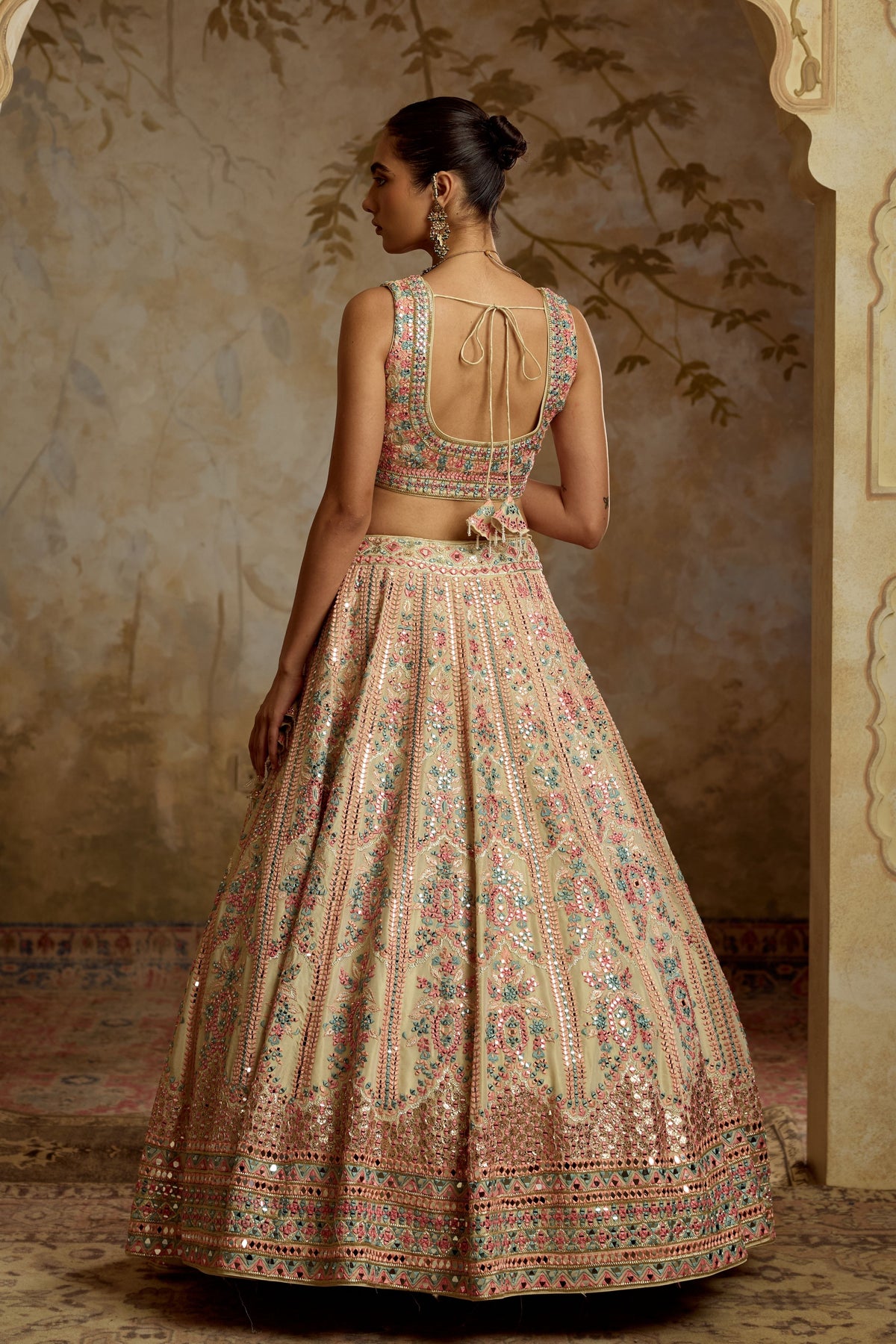 Ivory Tissue Lehenga Set