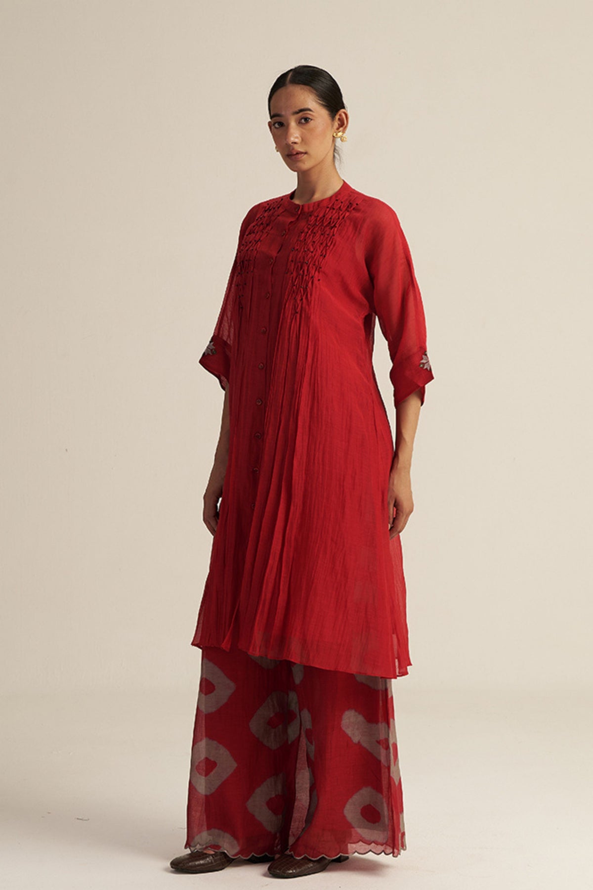 Red Homestead Tunic Set