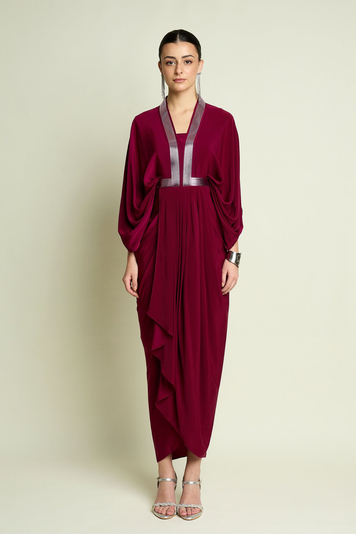 Ruby Metallic Kaftan