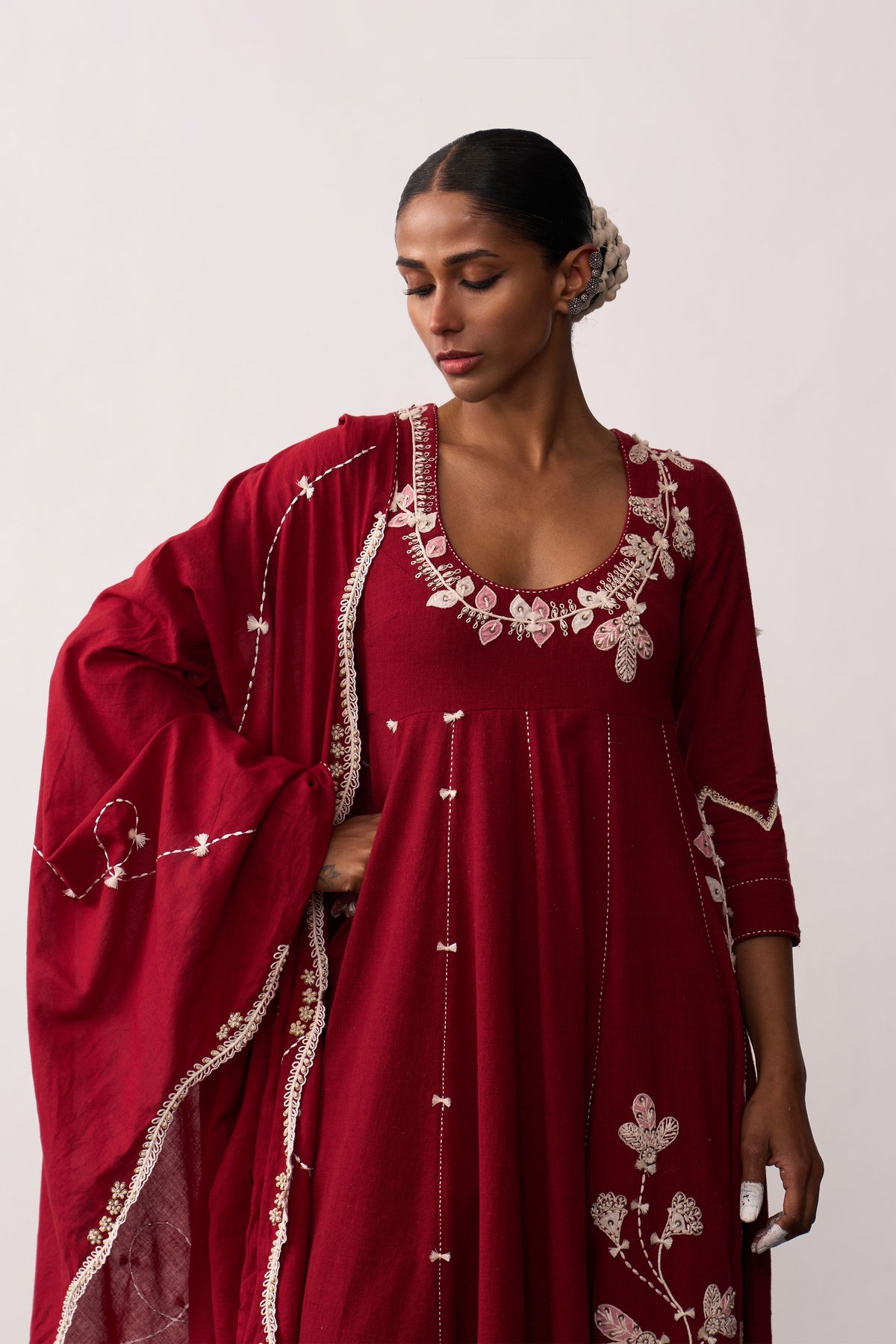 Kalpana Red Anarkali Set