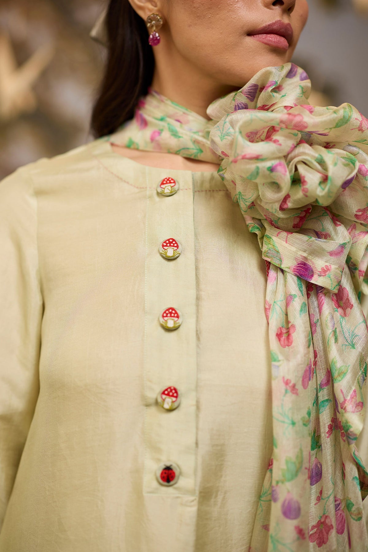Garden's Edge Yellow Kurta Set
