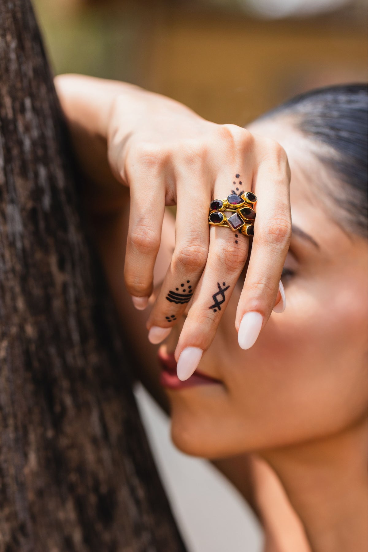 Garnet Stack Ring