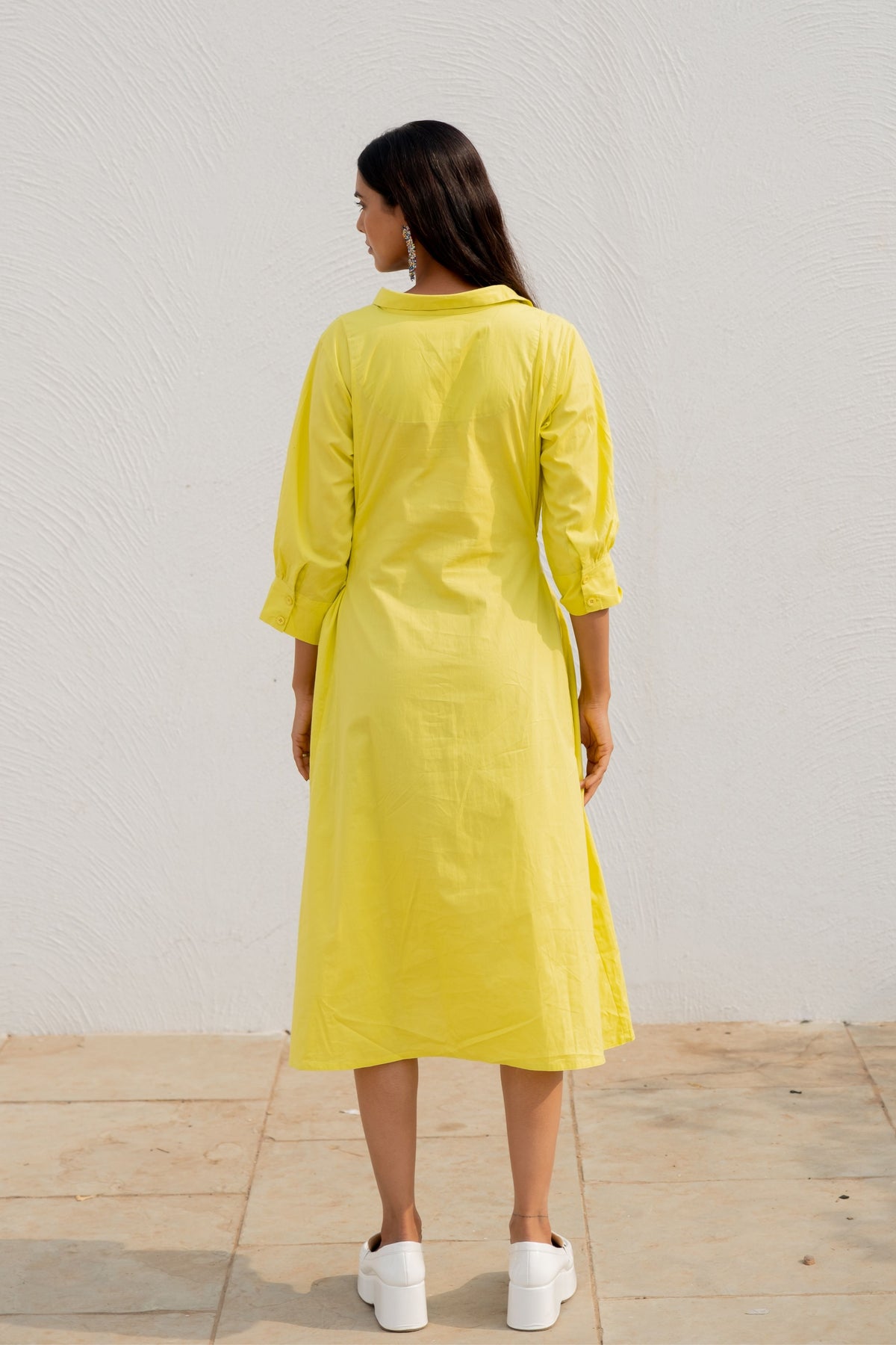 Neembu Yellow Shirt Dress