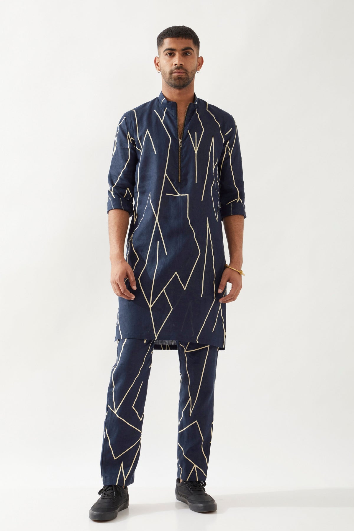 Rory Metal Navy Kurta