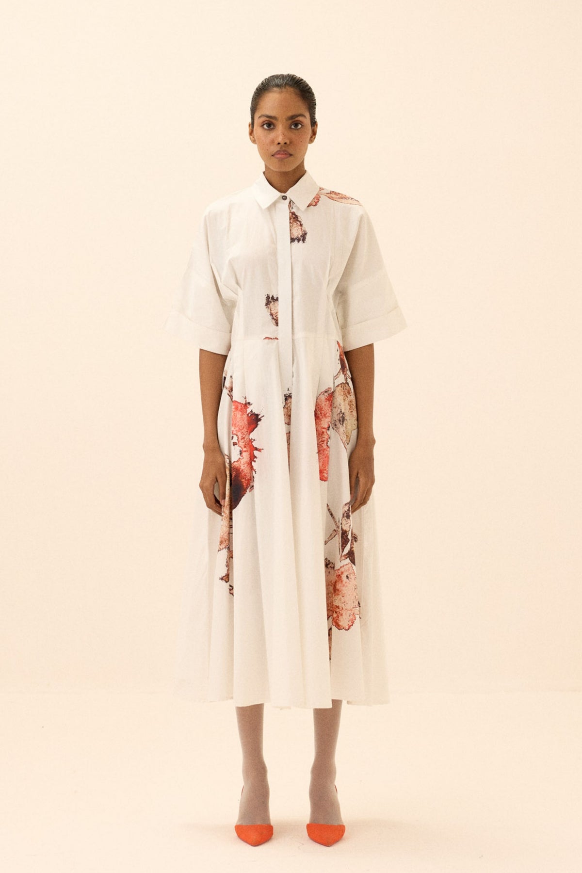 Caucasian Shirt Dress