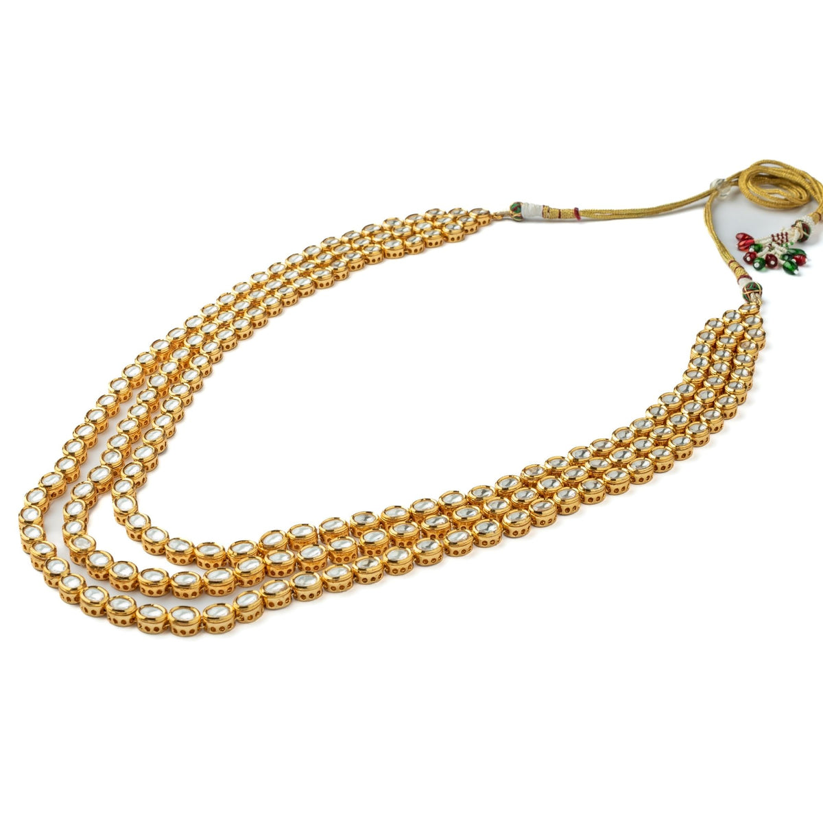 Gold Kundan Polki Necklace Set