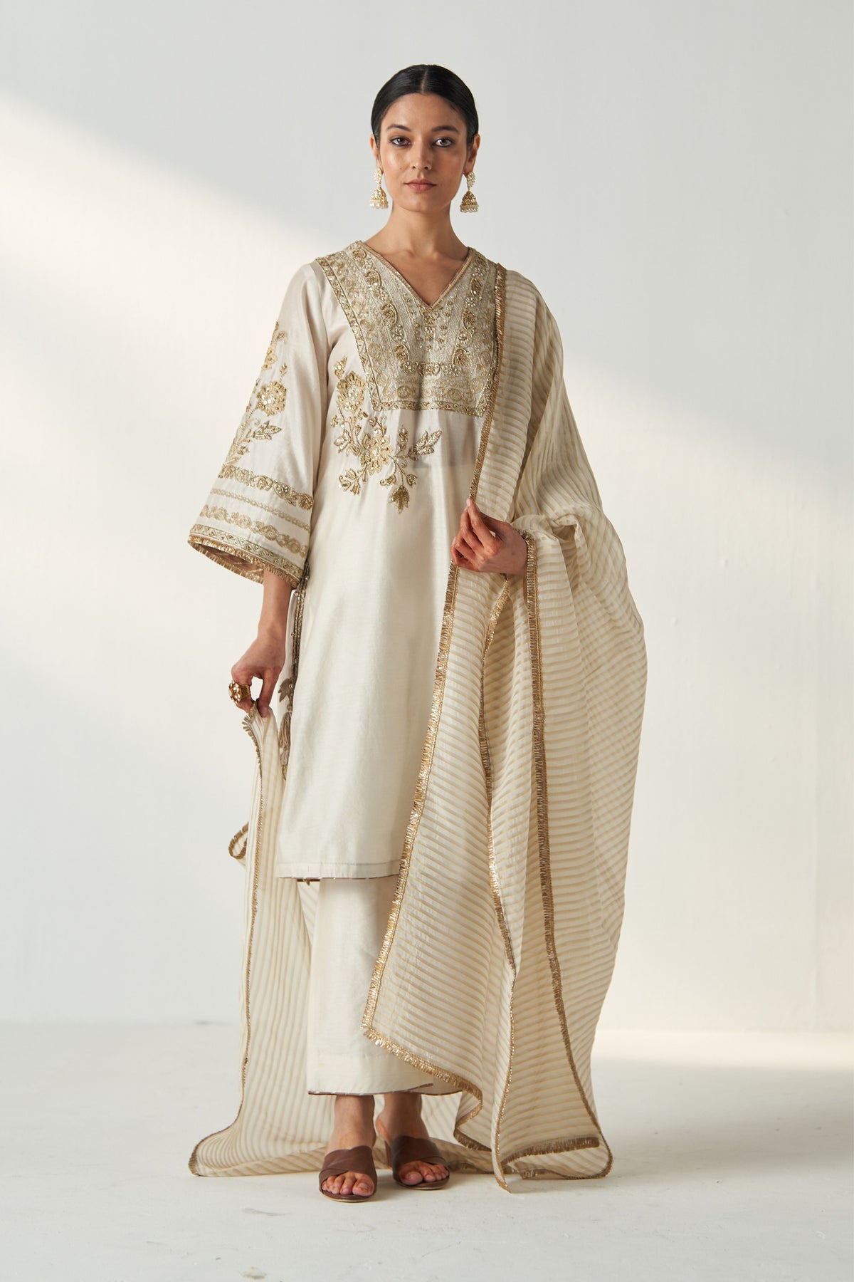 Roop Ivory Kurta Pant Set