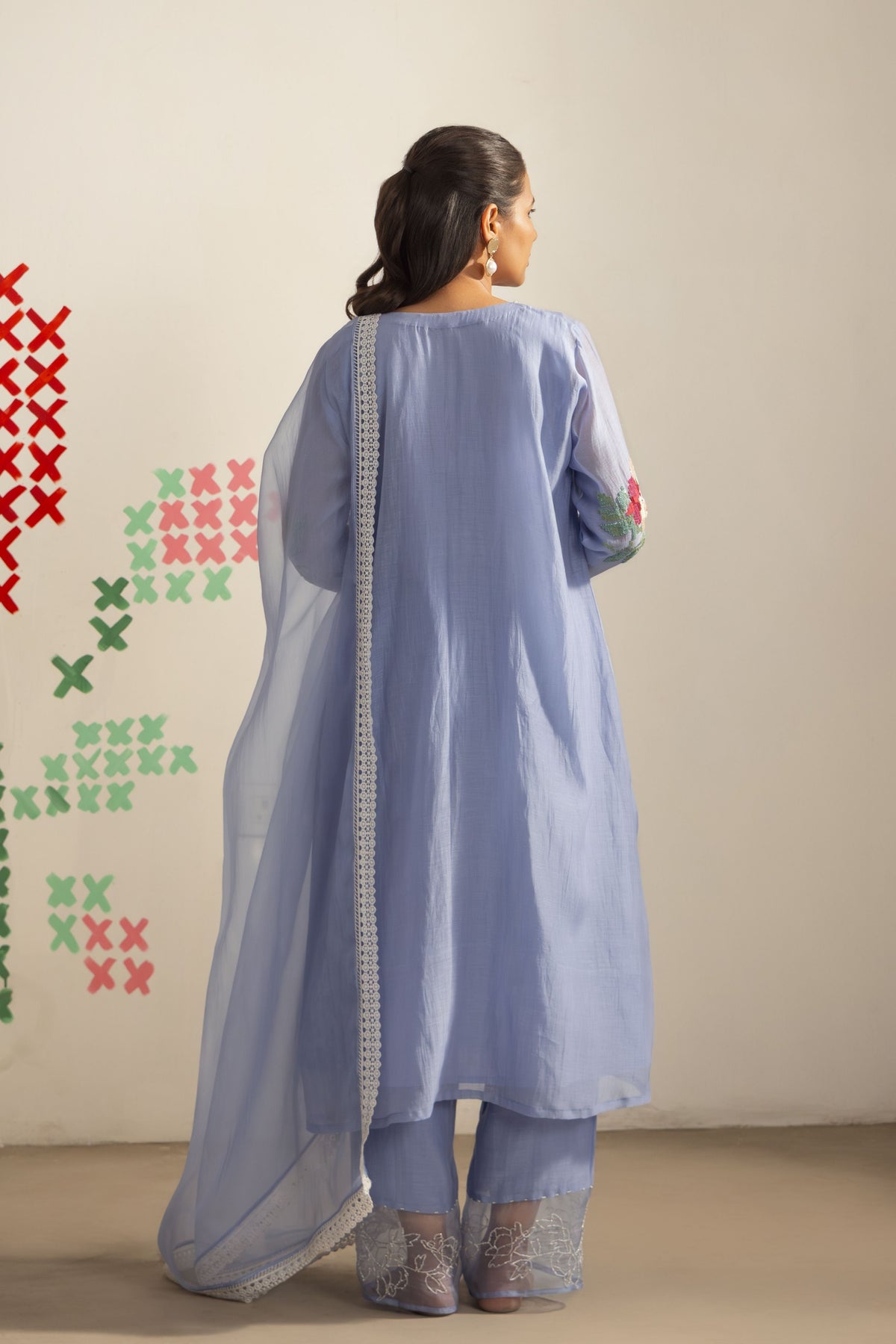 Powder Blue Lliy Kurta Set
