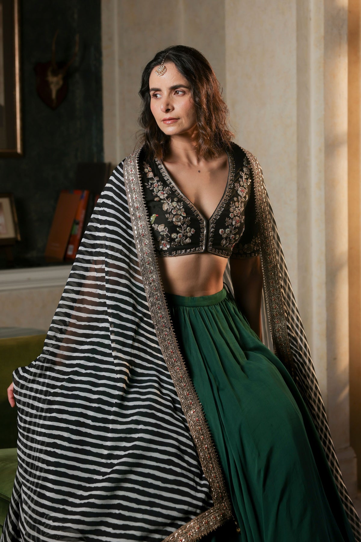 Noor Green Summer Lehenga Set