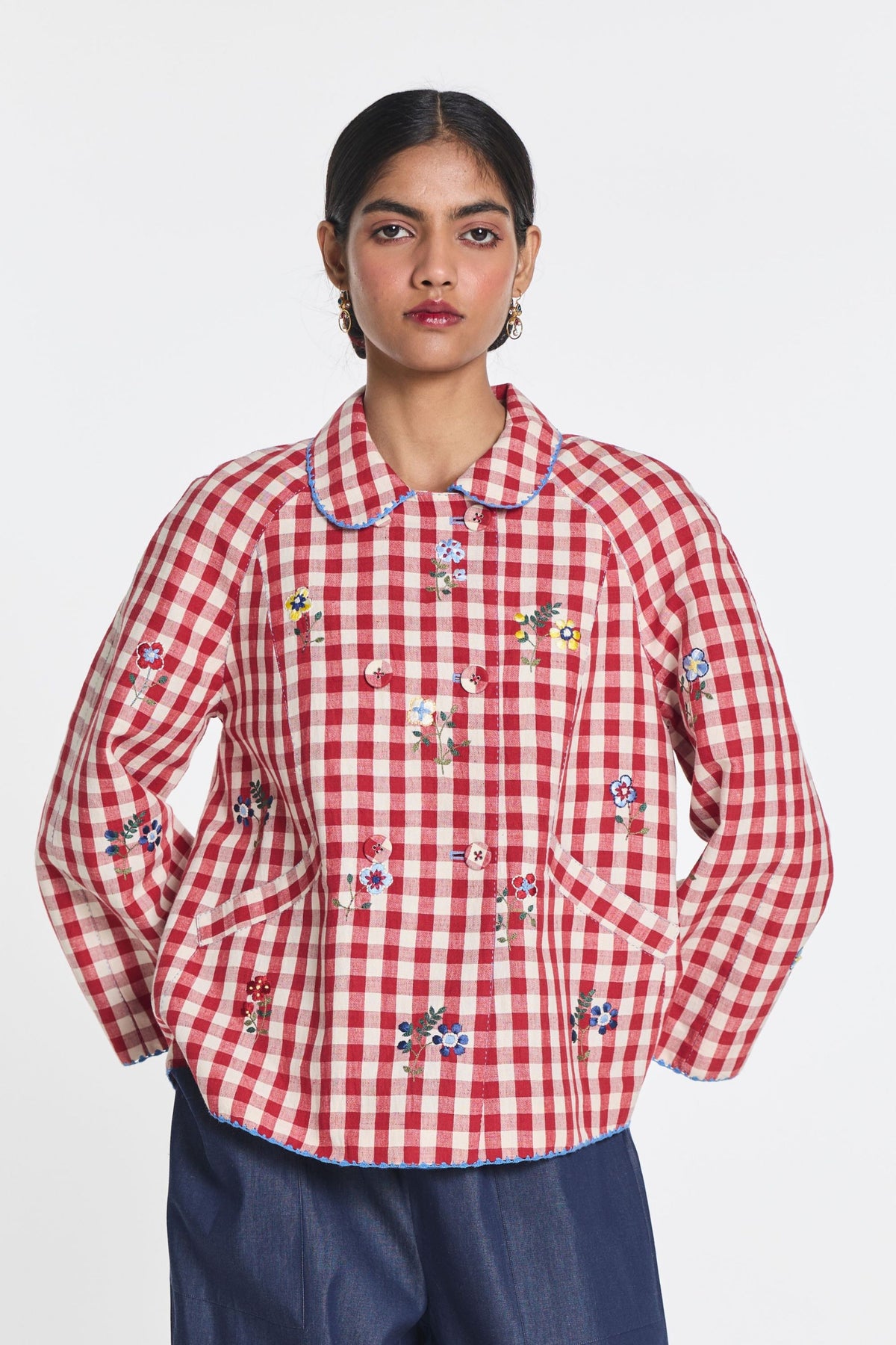 Baptisia Gingham Jacket