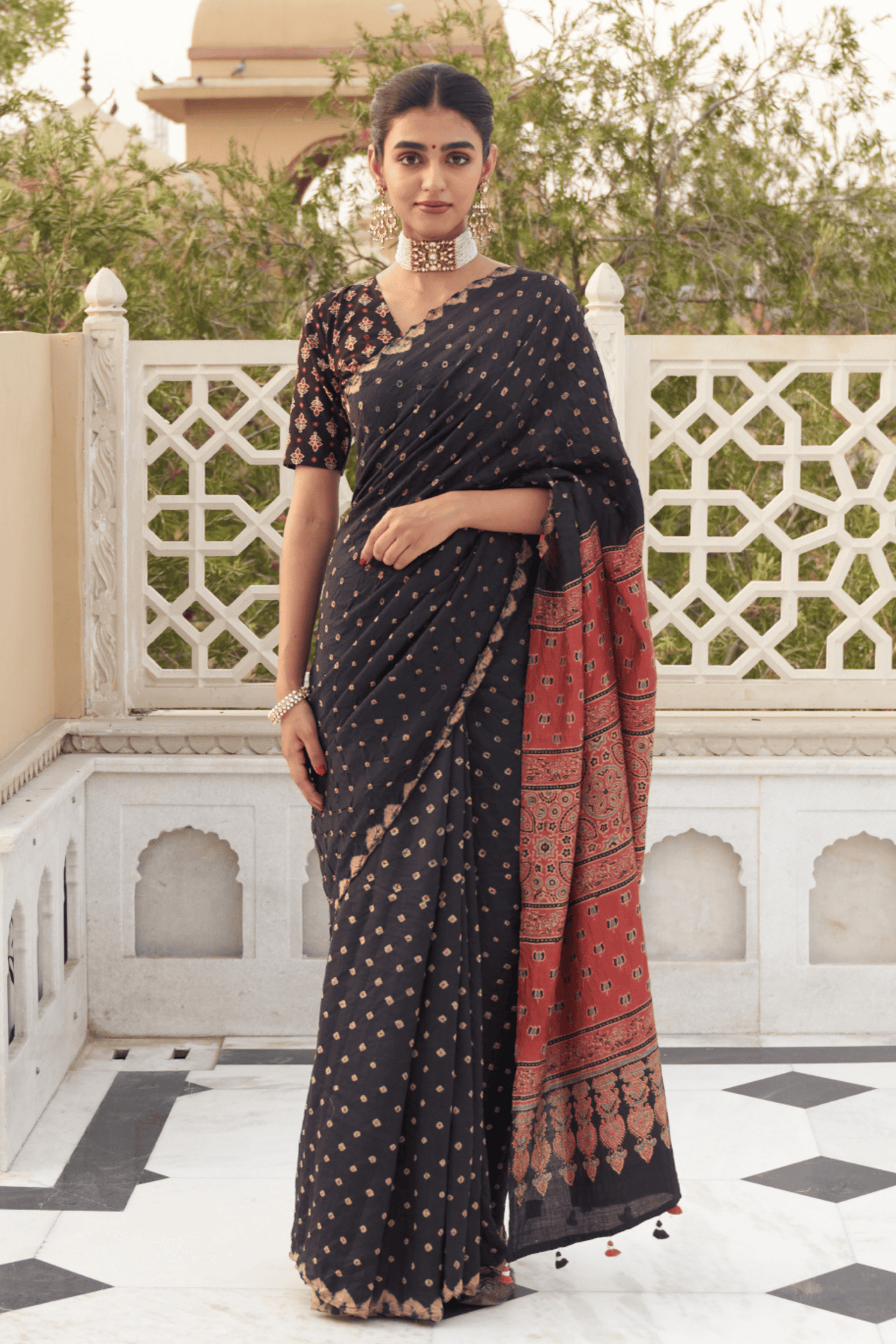 Revati Black Saree