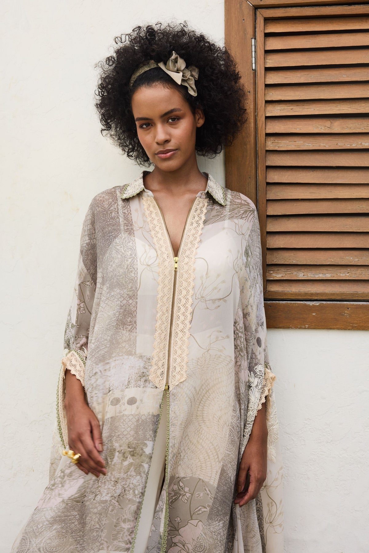 Ira Printed Embroidery Tunic Set