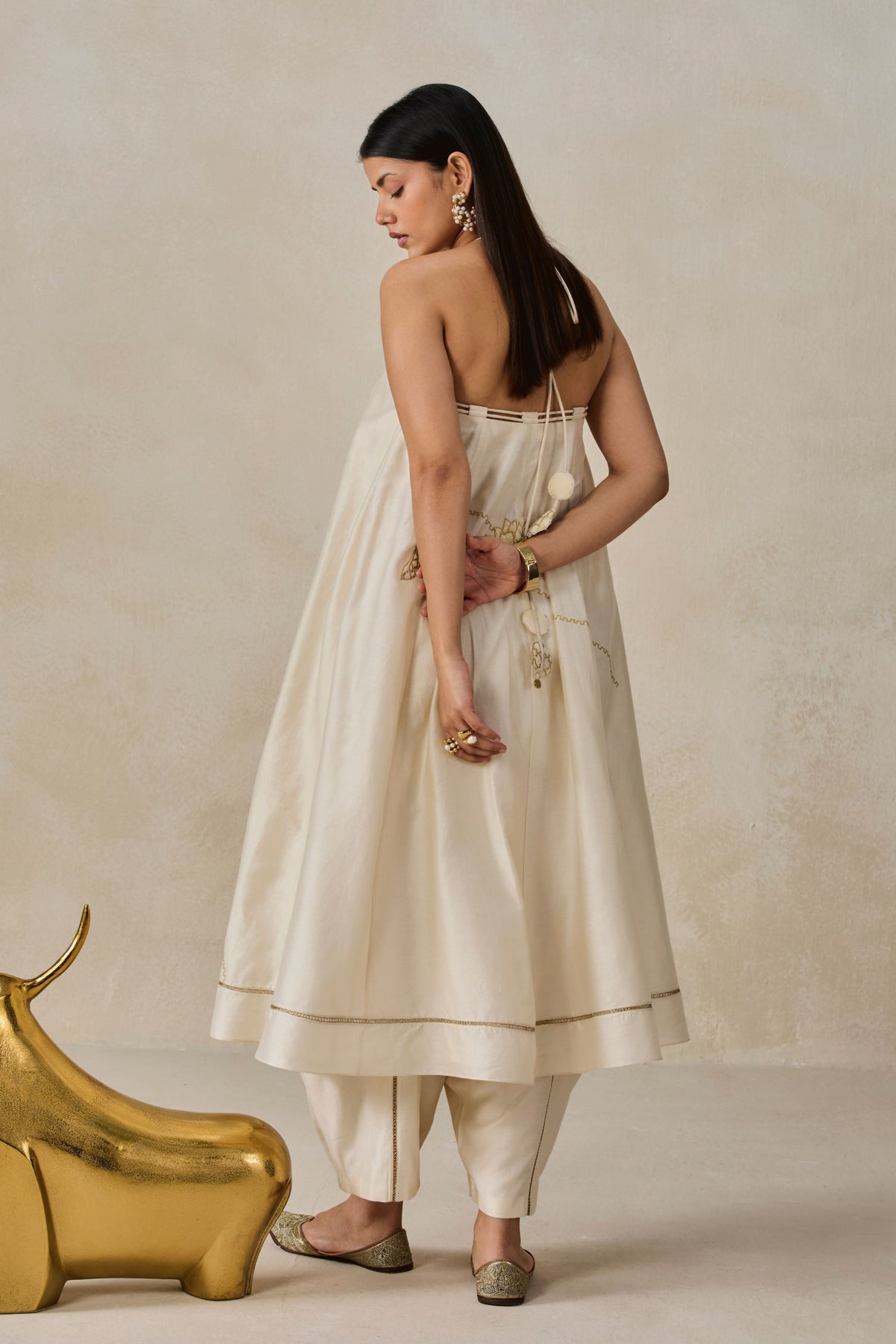 Off-Shoulder Kurta Set