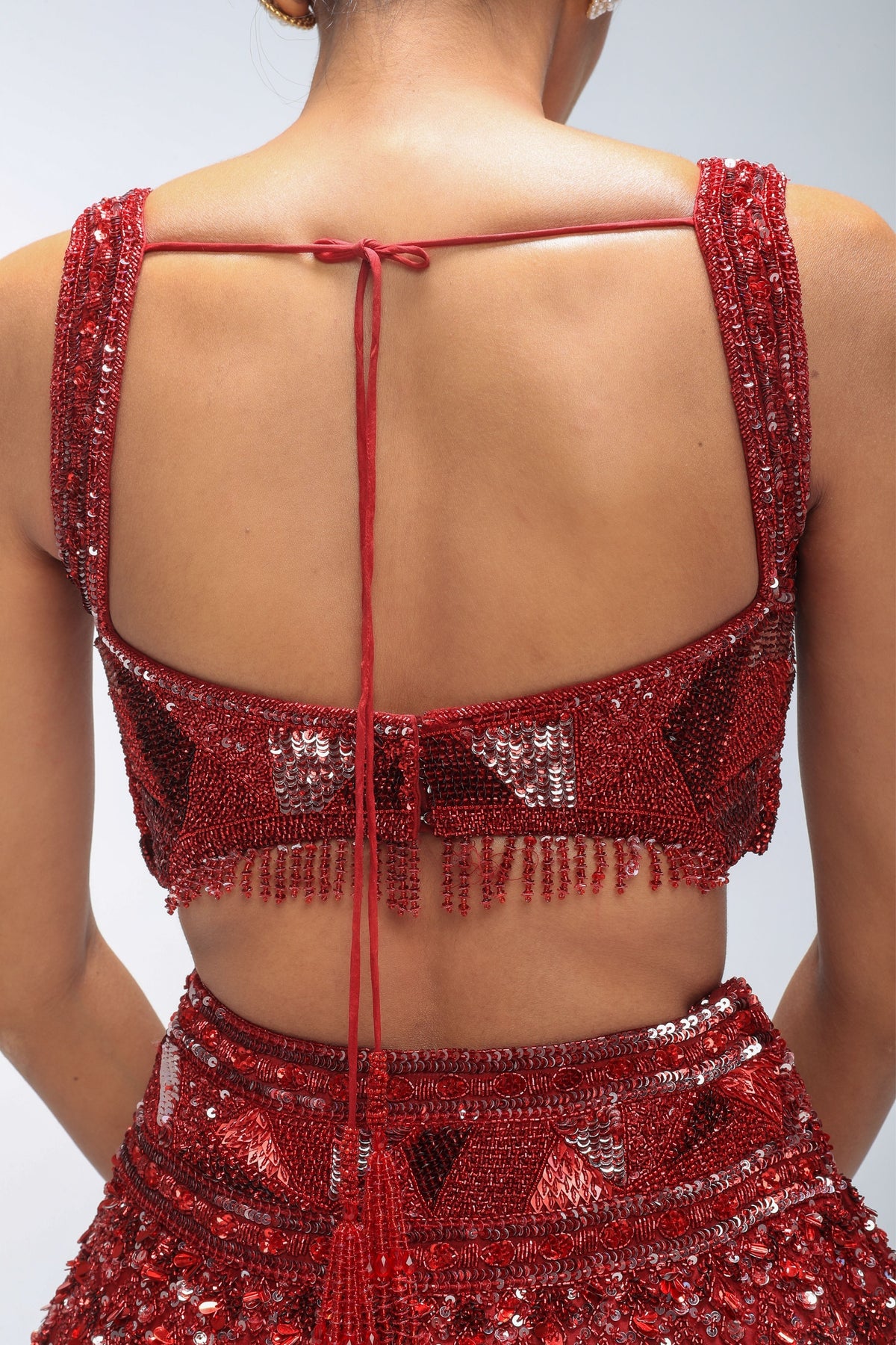 Red Reverie Seabloom Lehanga