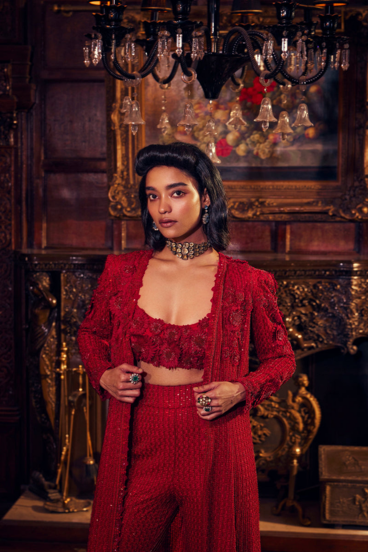 Mehram Red Cape Set