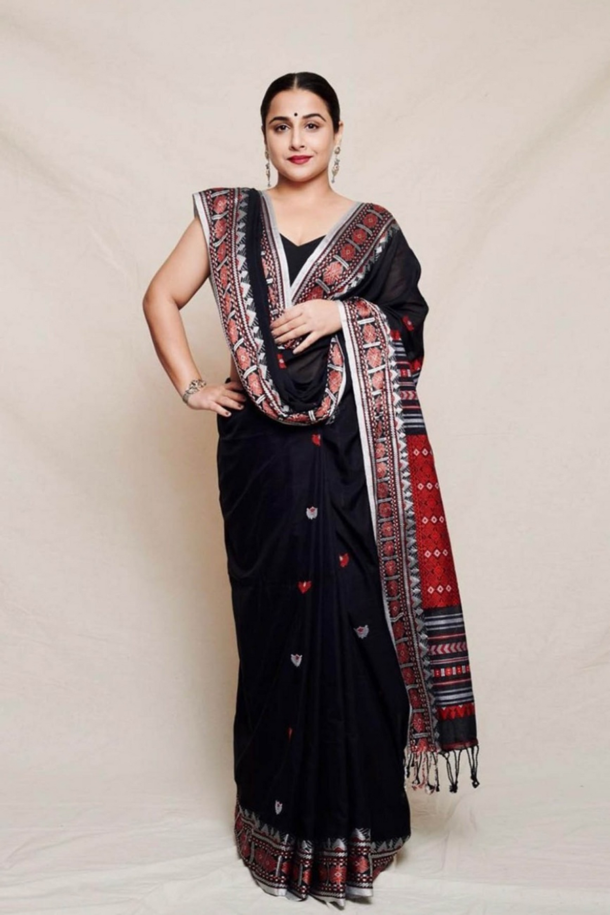 Black Handwoven Cotton Saree