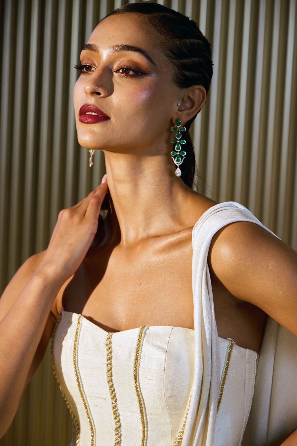 Grecian Draped Saree Set