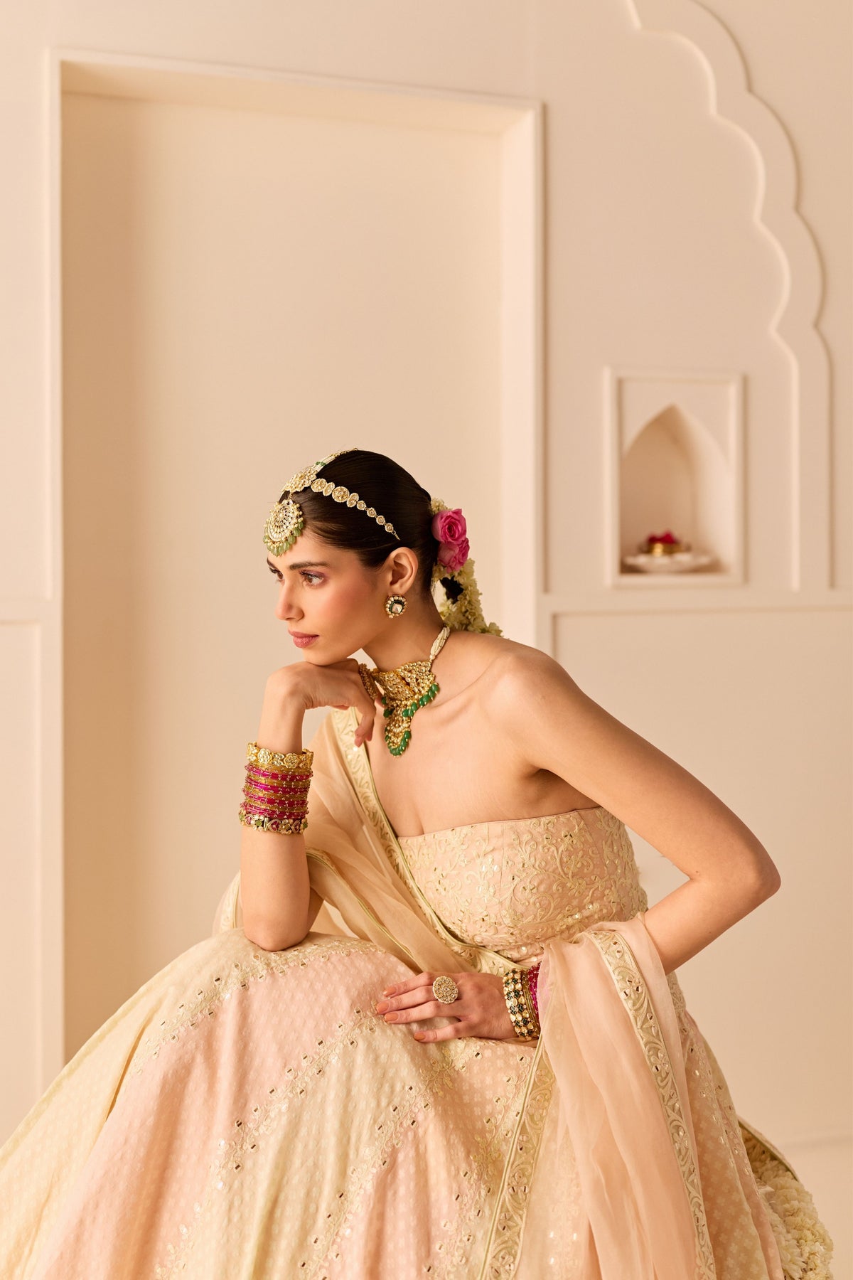 Umaiza Carnation Pink Lehenga Set