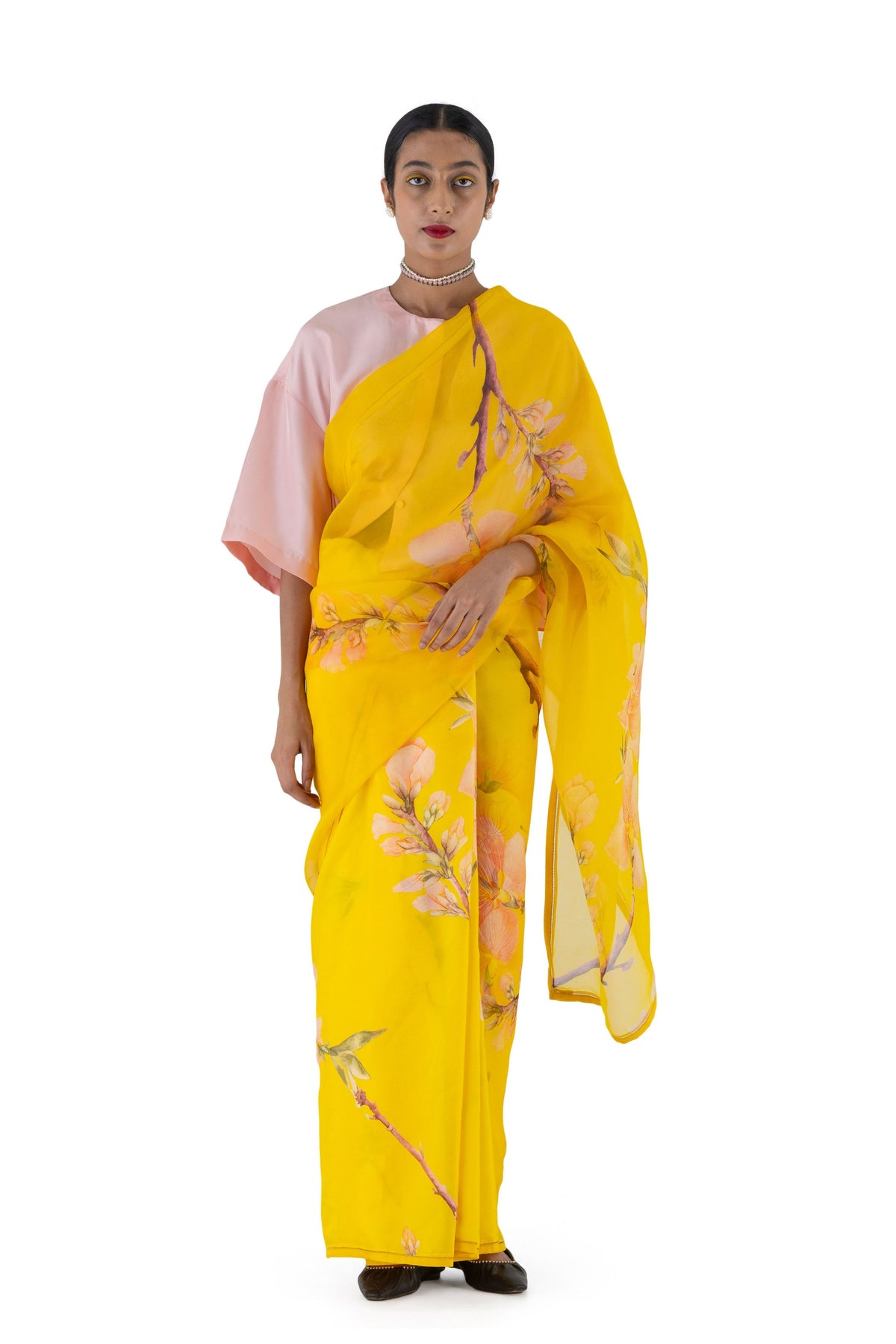 Agati Yellow Saree