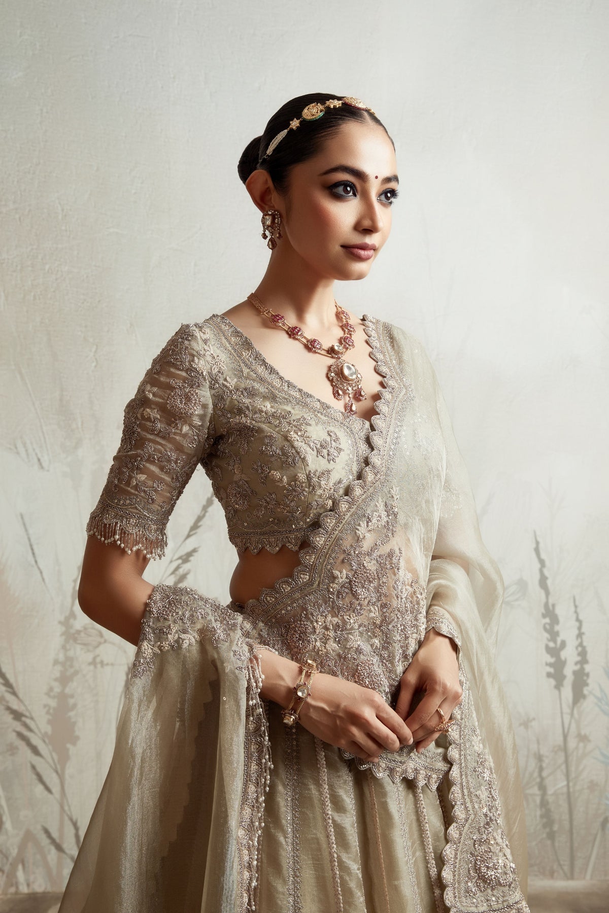 Temple Dori Lehenga Set