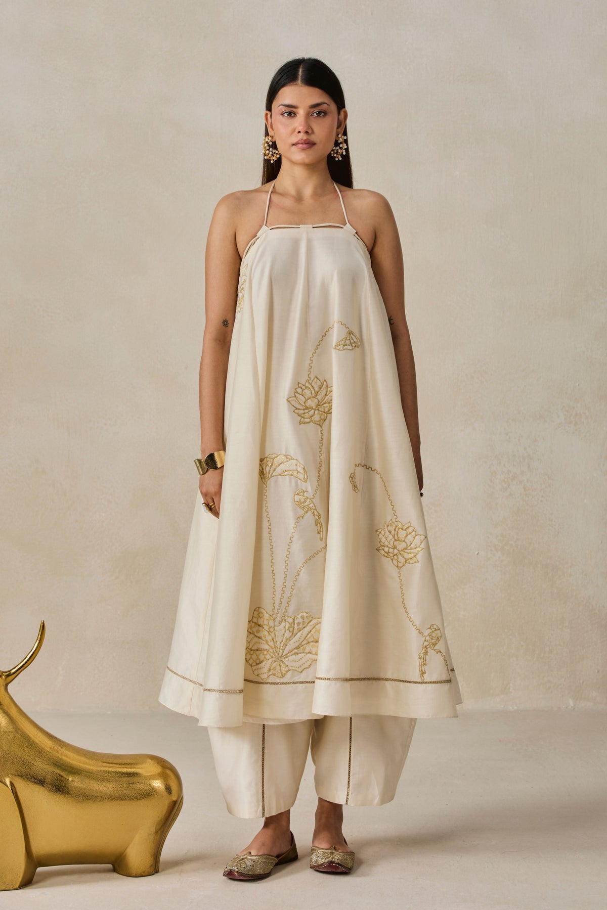 Off-Shoulder Kurta Set