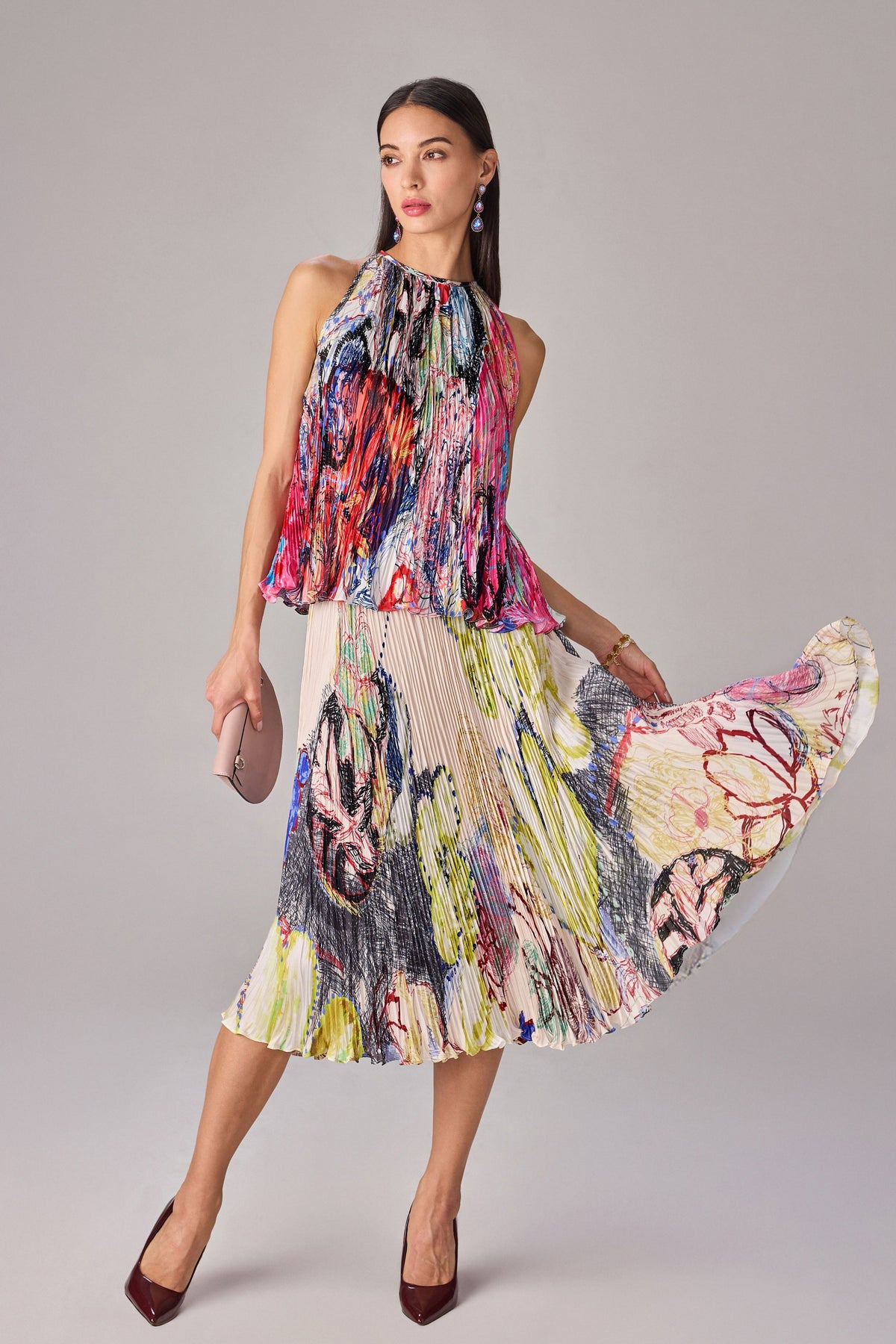 Yellow Blue Prime Mona Skirt