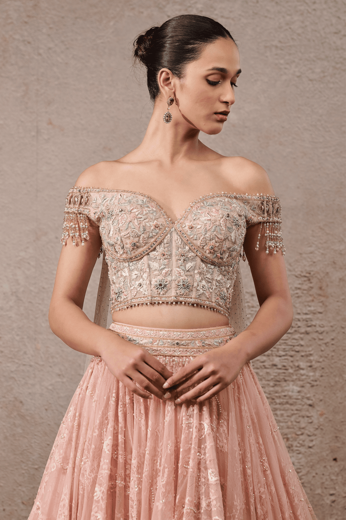 Floral Textile Lehenga Set