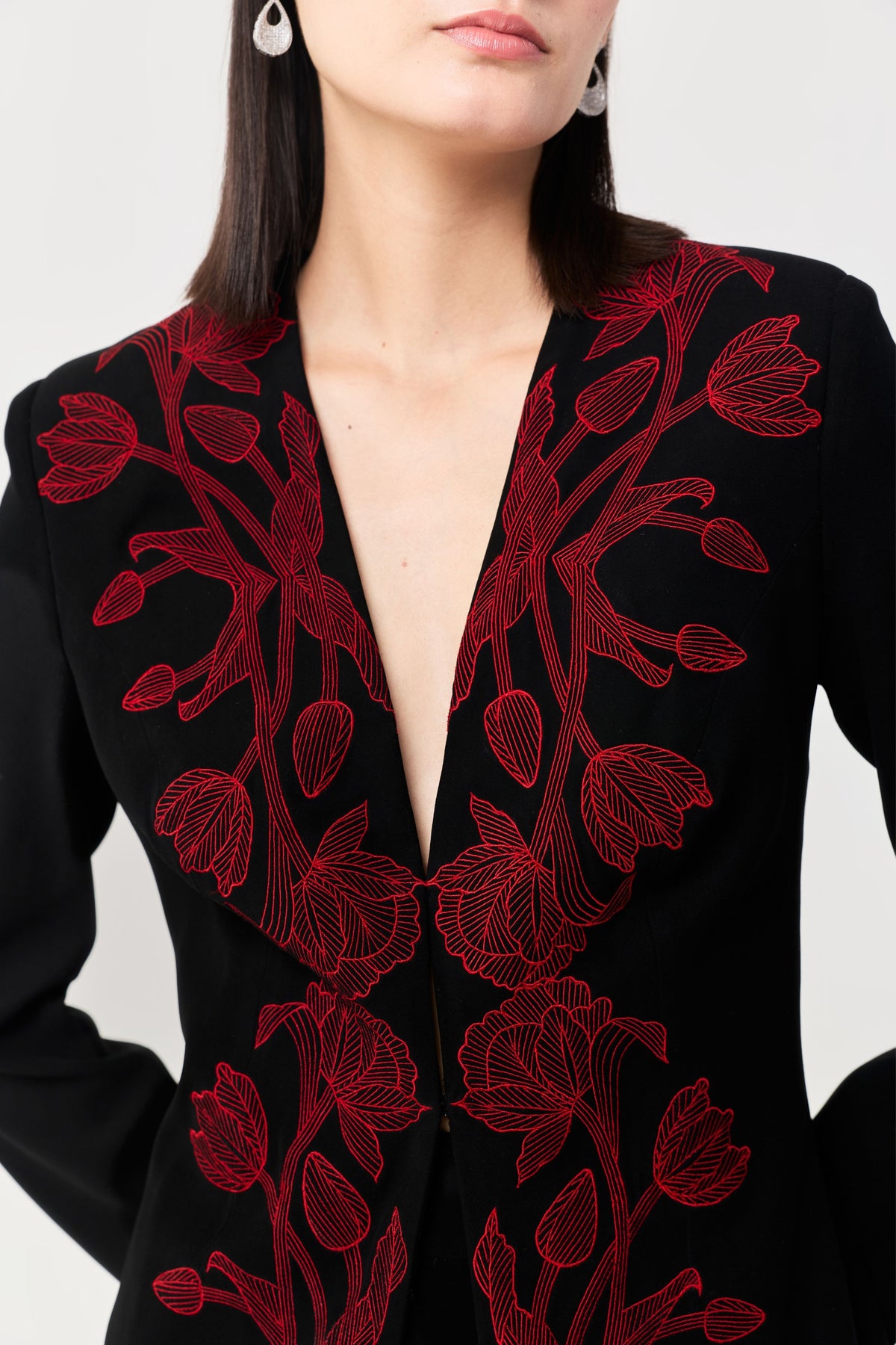 Wild Tulip Collarless Blazer Set
