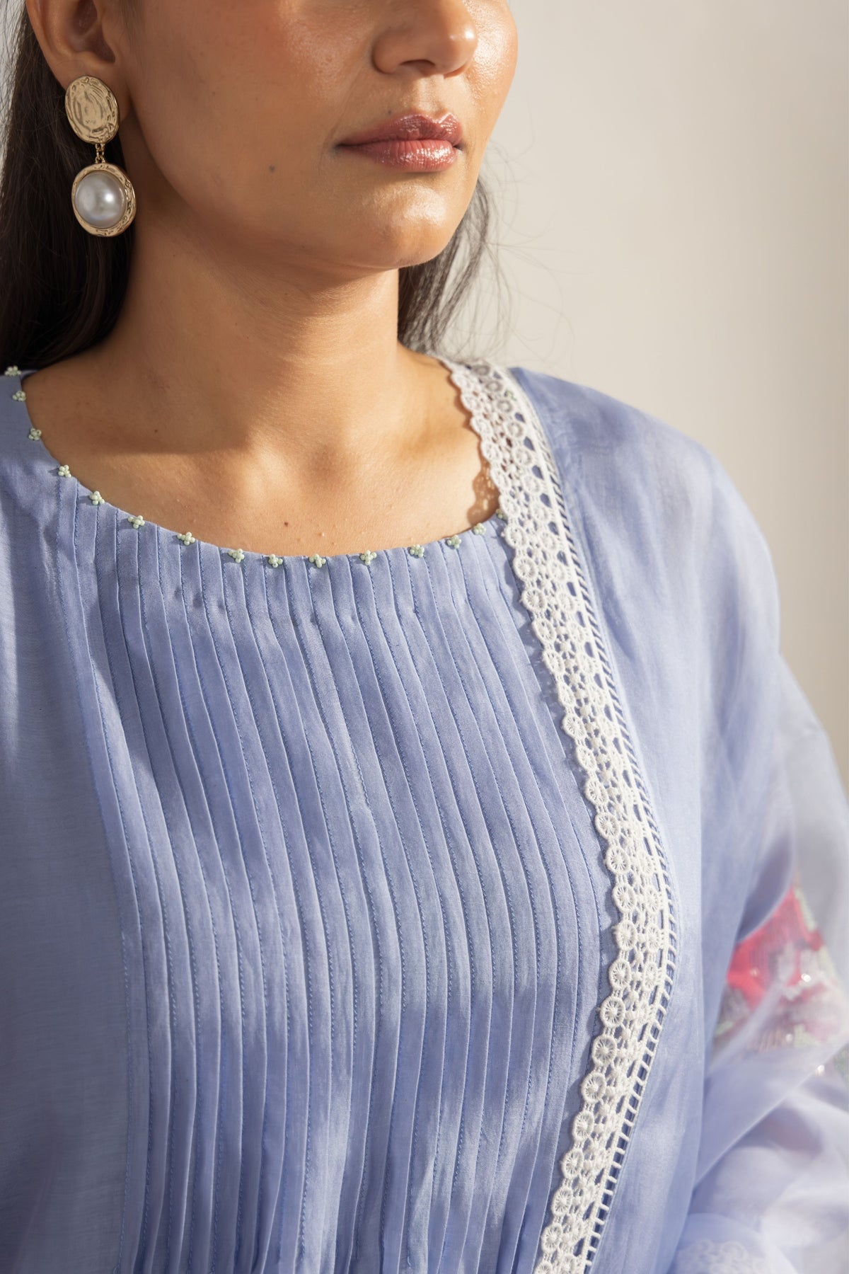 Powder Blue Lliy Kurta Set